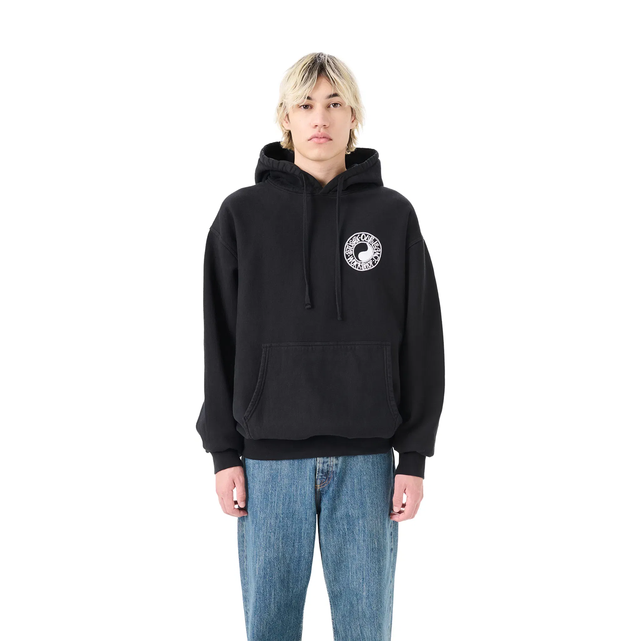 Stüssy x Our Legacy Work Shop Buana Pigment Dyed Hoodie Black (FW24)