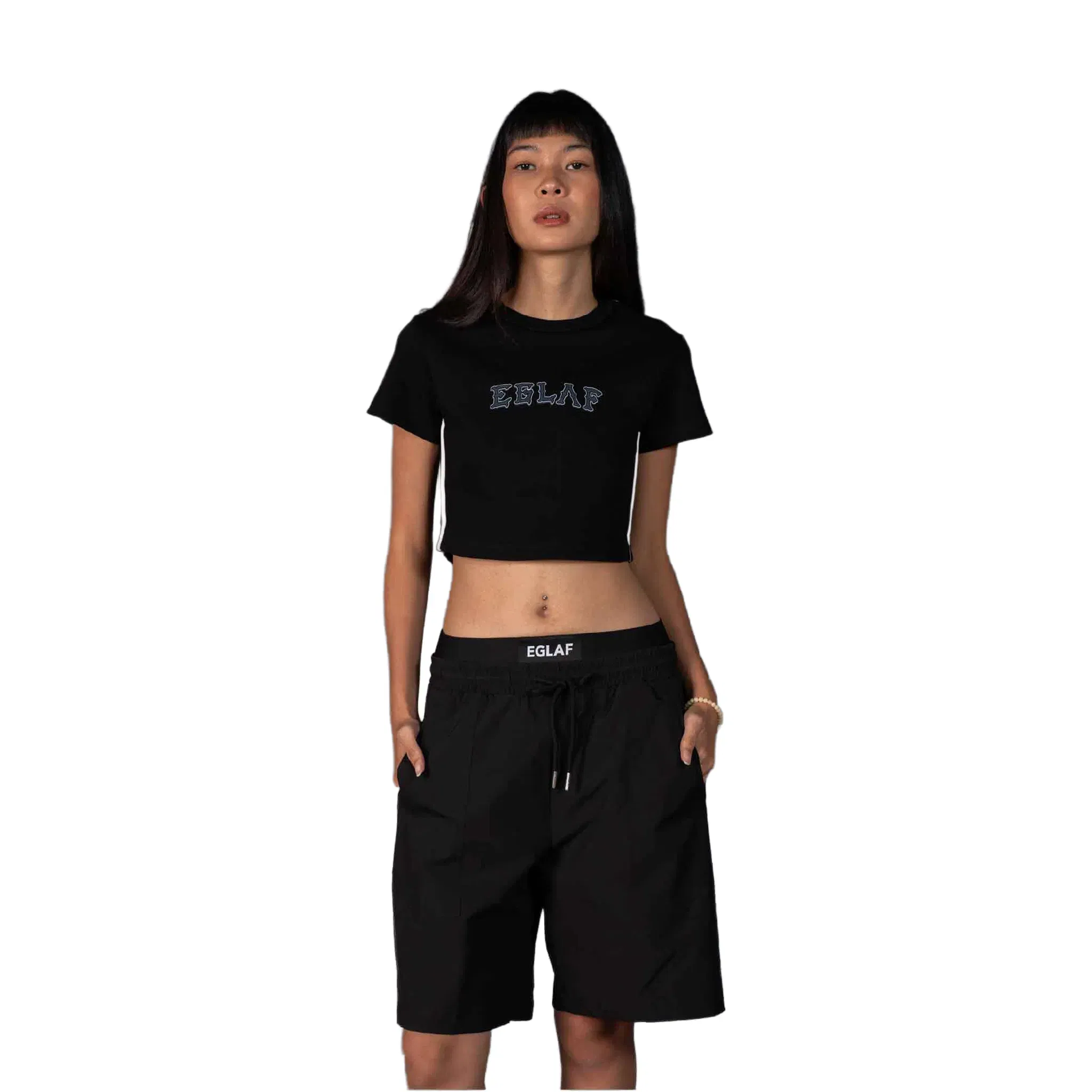 EGLAF Sculpta Elastic Waist Shorts Black (SS25)