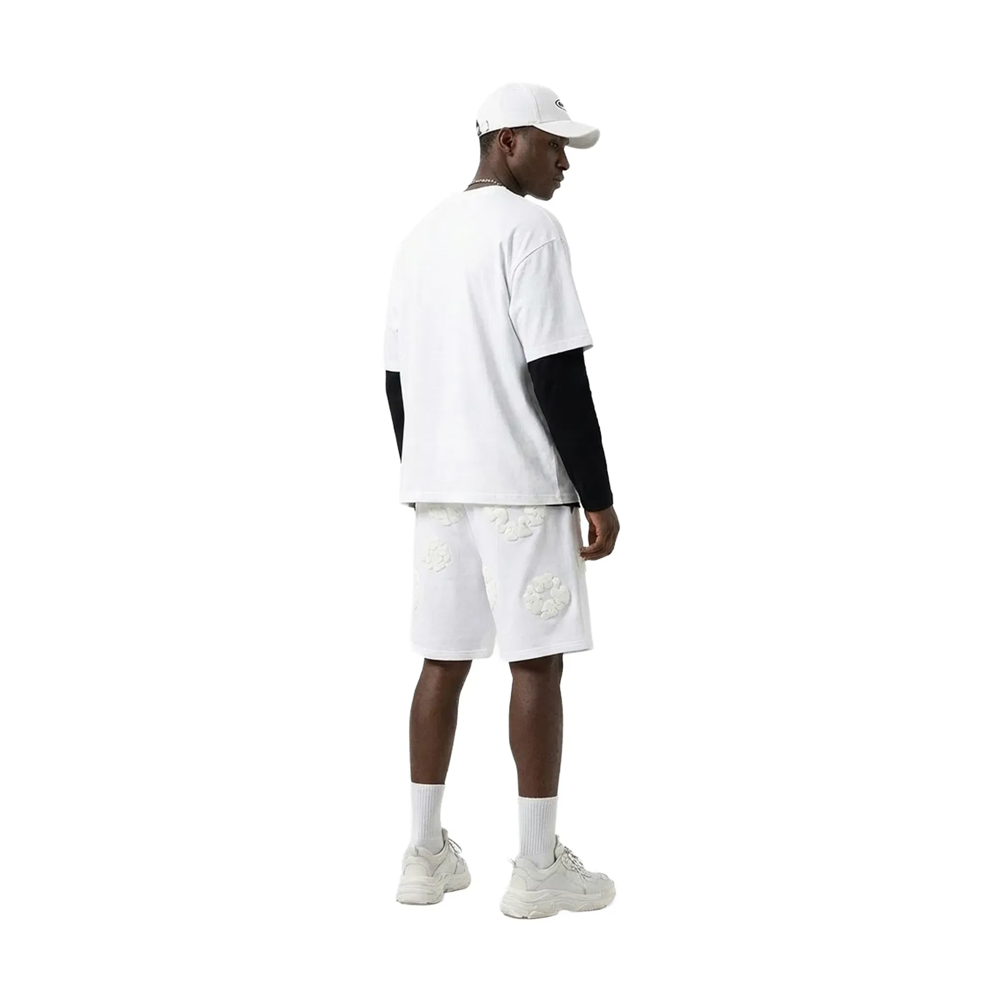 Denim Tears The Cotton Wreath Shorts White Monochrome (SS24)