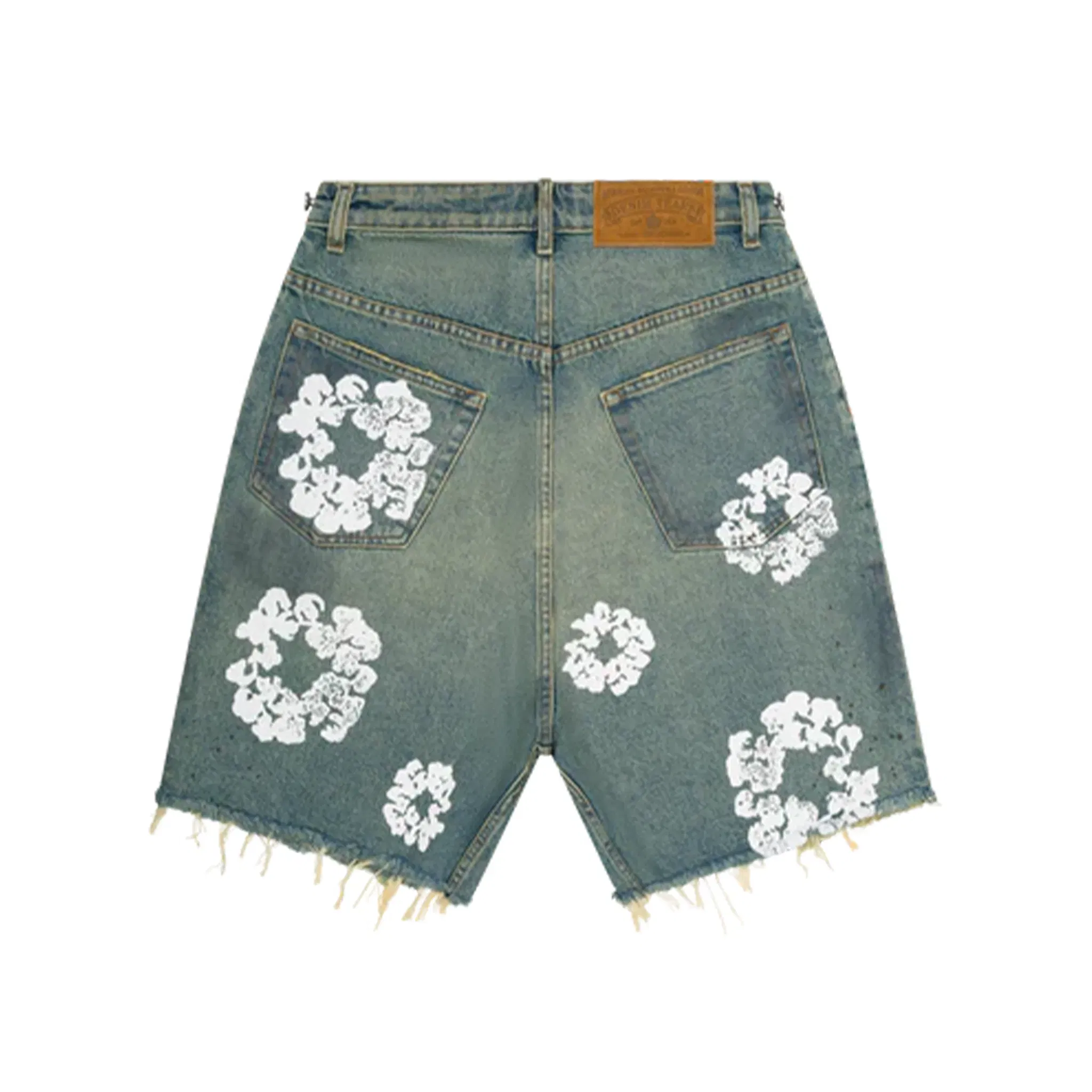 Denim Tears Dirty Wash Wreath Shorts Light Wash (SS24)