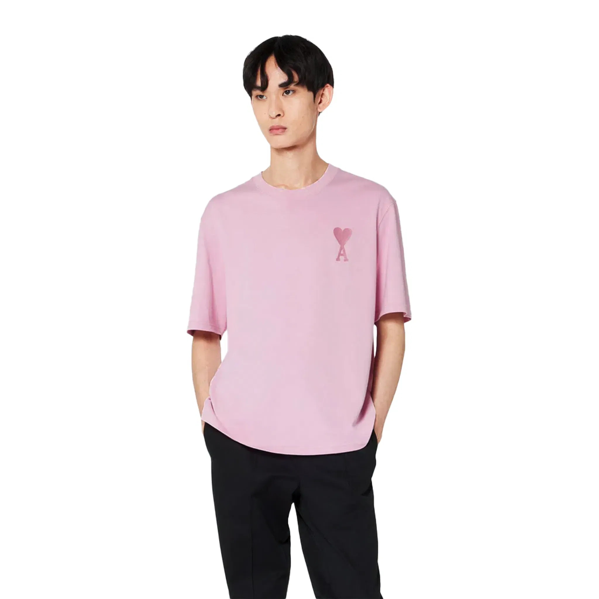 AMI PARIS Tonal De Coeur Tee Pale Pink (SS22)