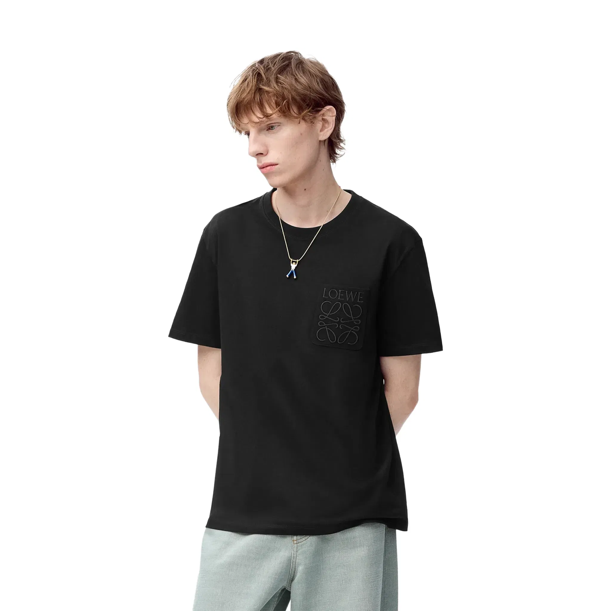 LOEWE Anagram Pocket Relaxed Fit Tee Black (FW23)