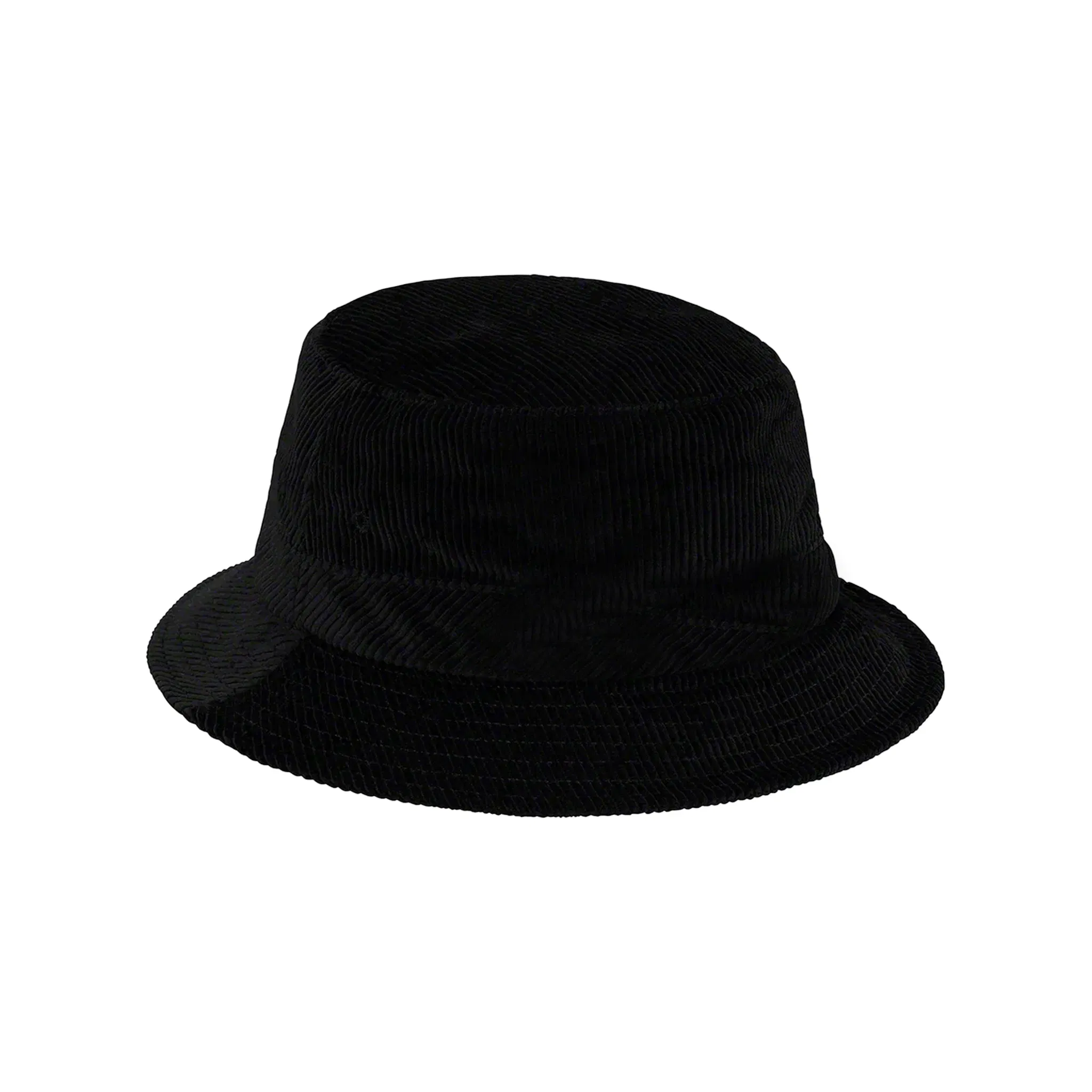 Supreme Compact Logo Corduroy Crusher Hat Black (SS19)