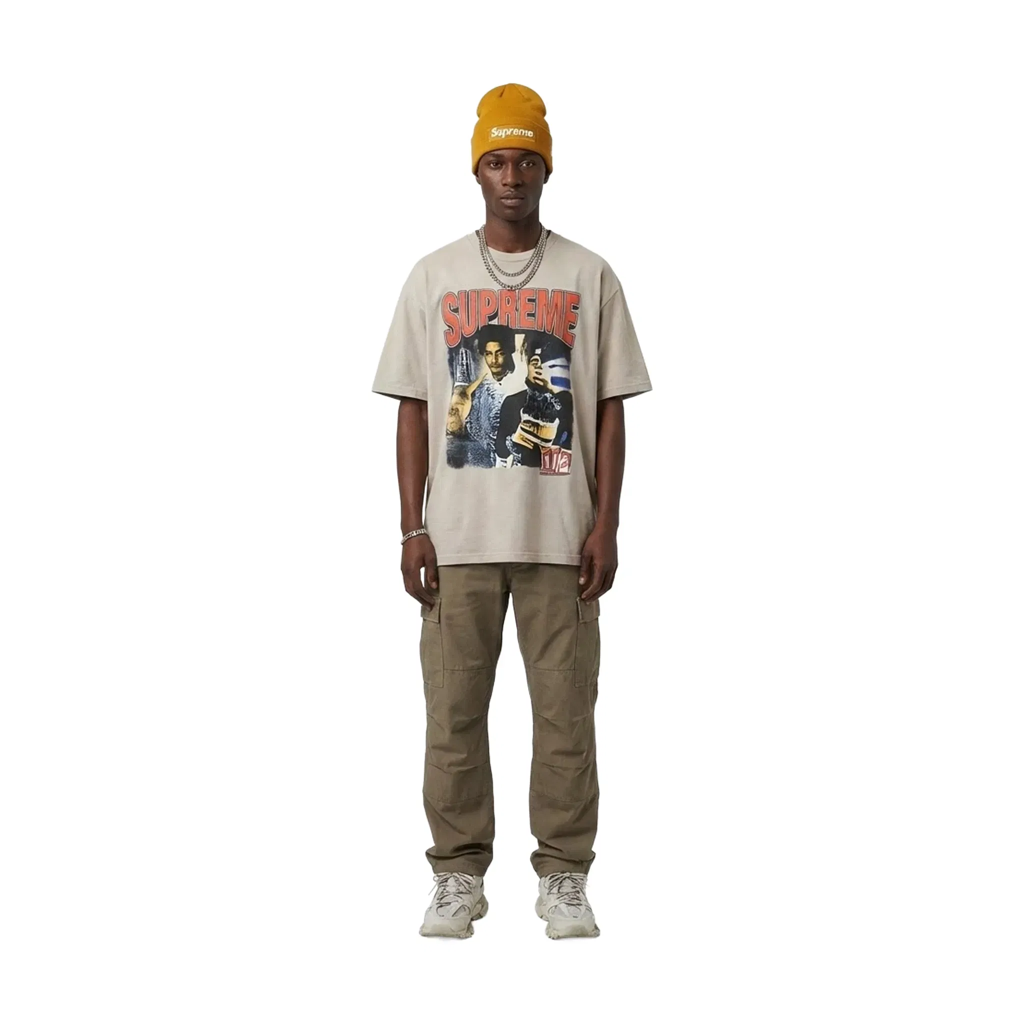 Supreme / New Era® Box Logo Beanie Mustard (FW18)