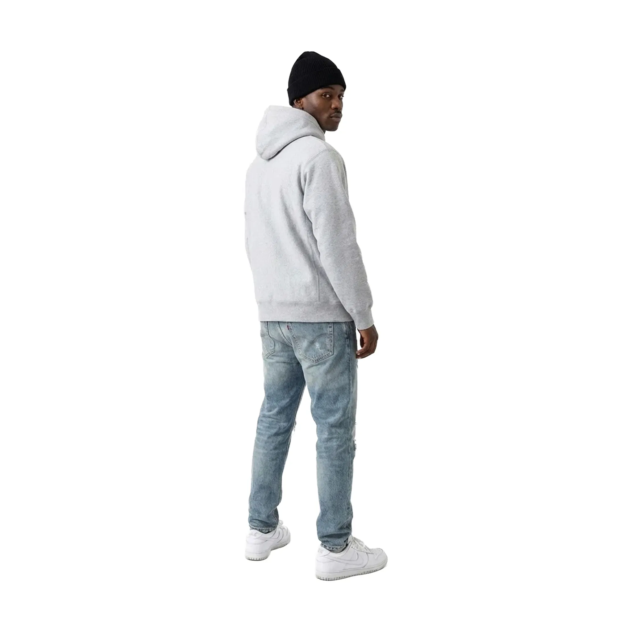 Supreme Cross Box Logo Hoodie Sweatshirt Heather Grey (FW20)