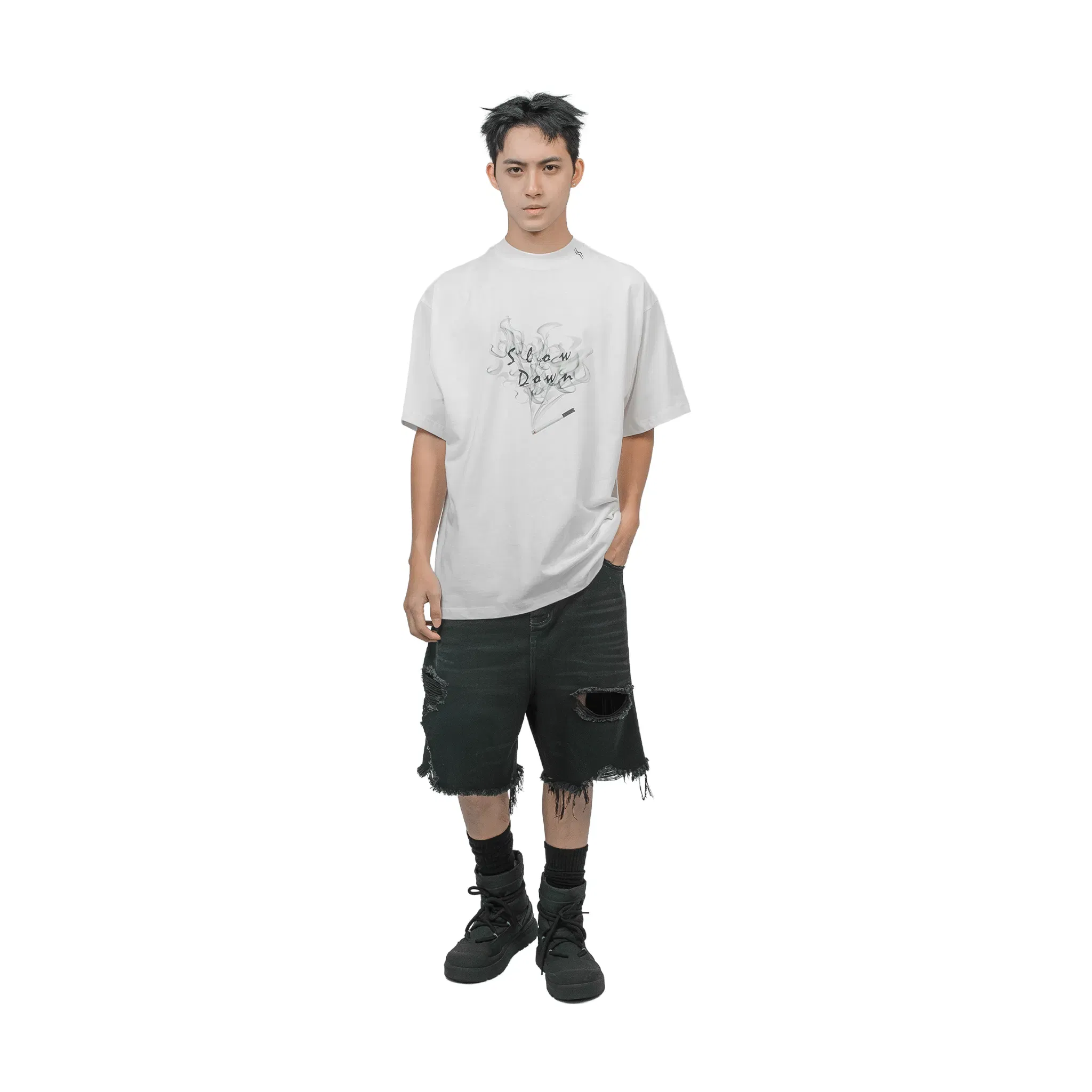 SLOWDOWN Ignite Tee White (FW25)