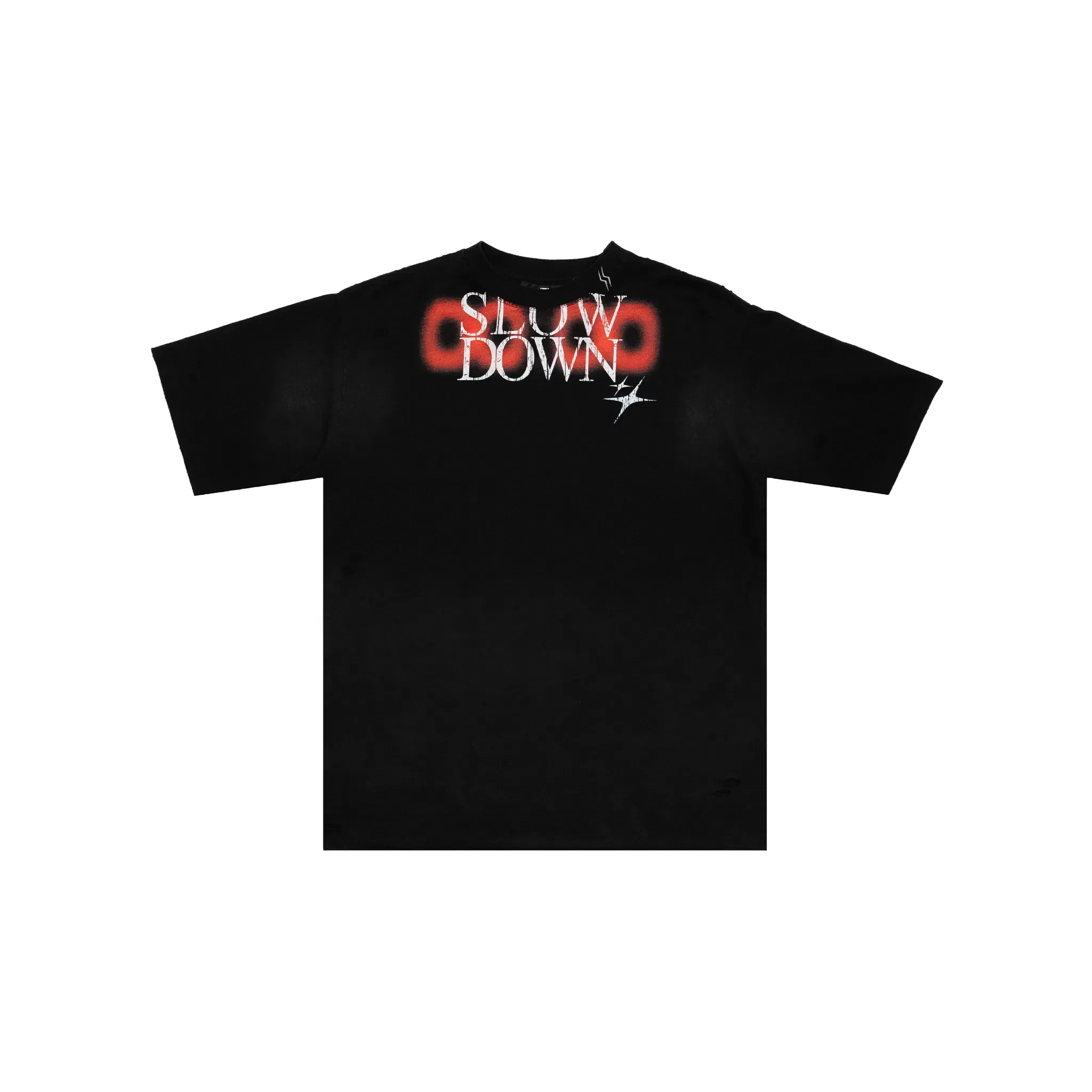 SLOWDOWN Baby Bib Distress Tee Black (SS25)