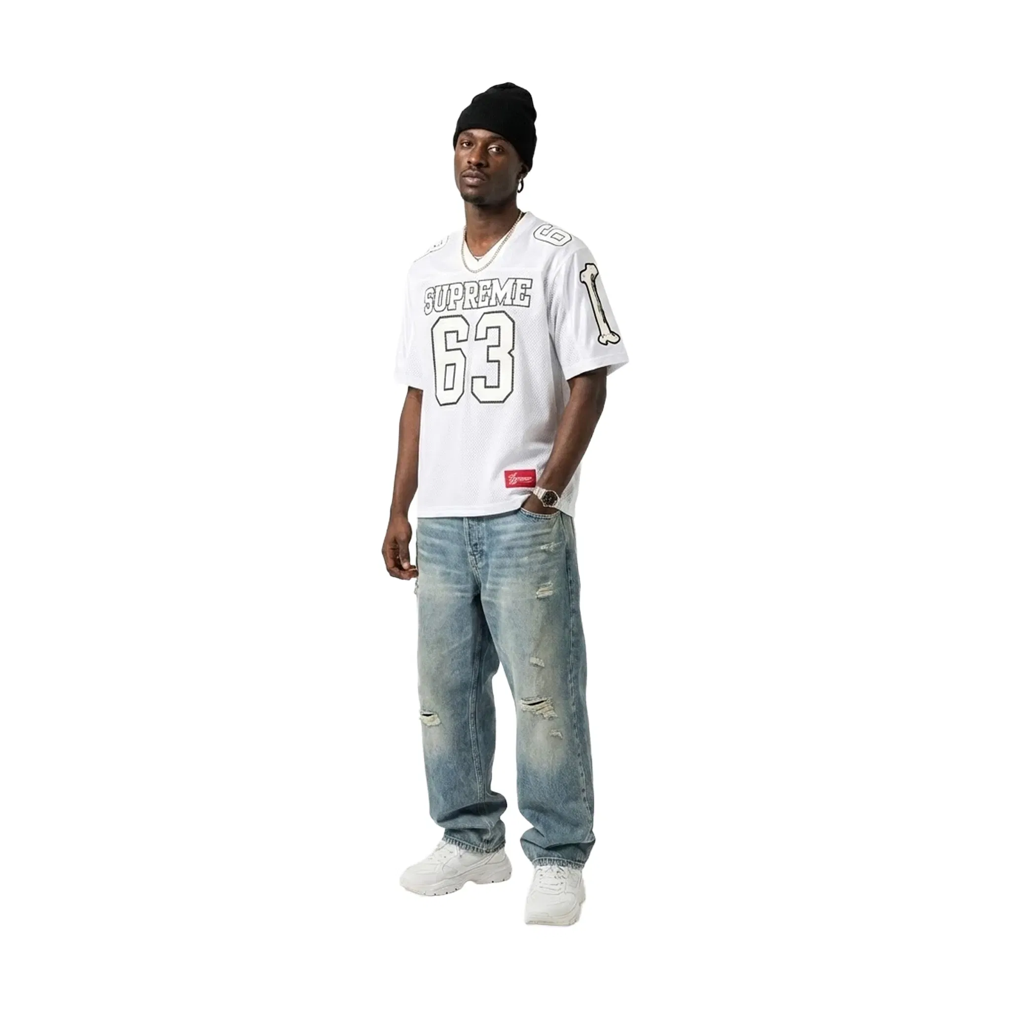 Supreme Bones Football Jersey White (FW25)