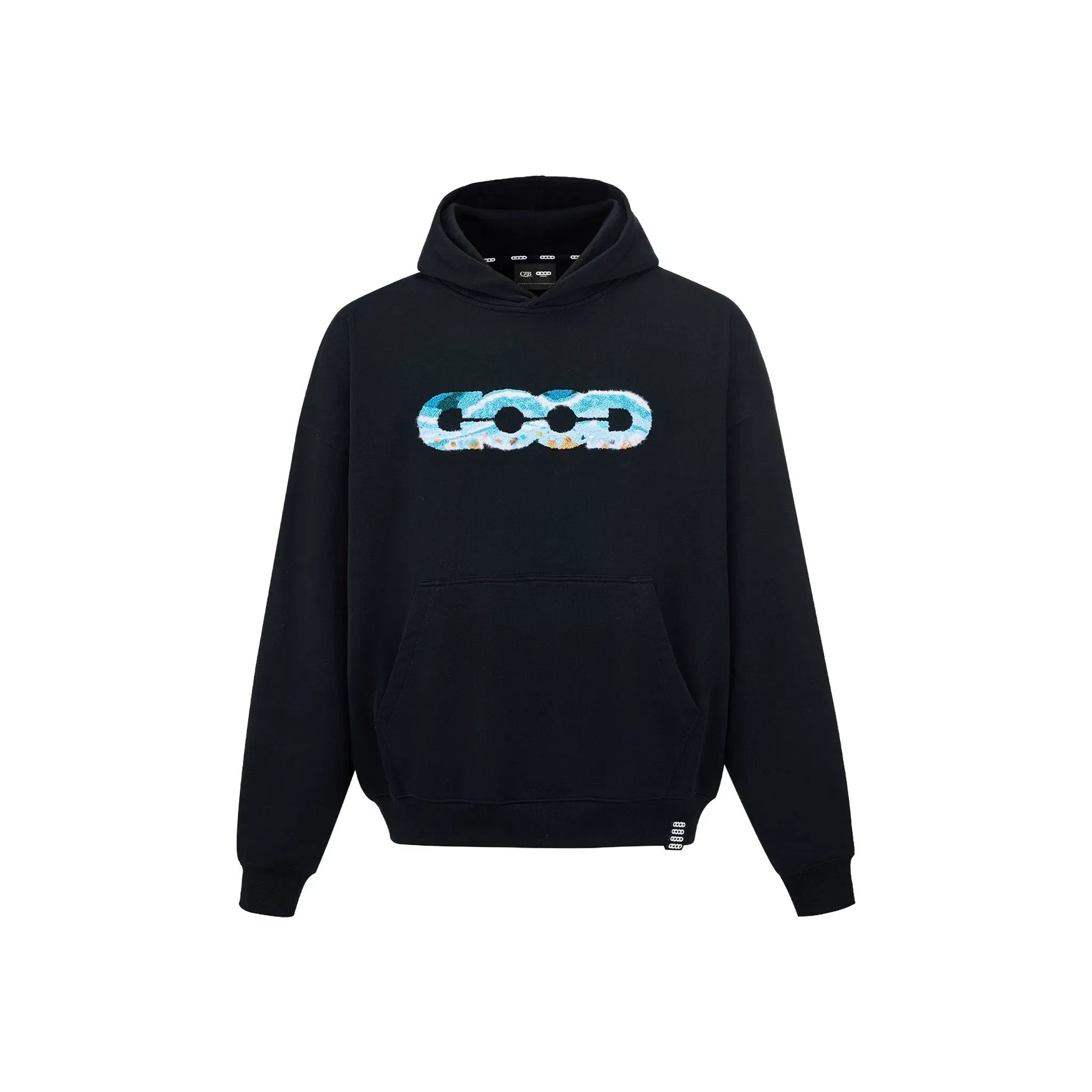 GOODBRAND GOOD Holiday Beach Embroidered Hoodie Black (FW25)