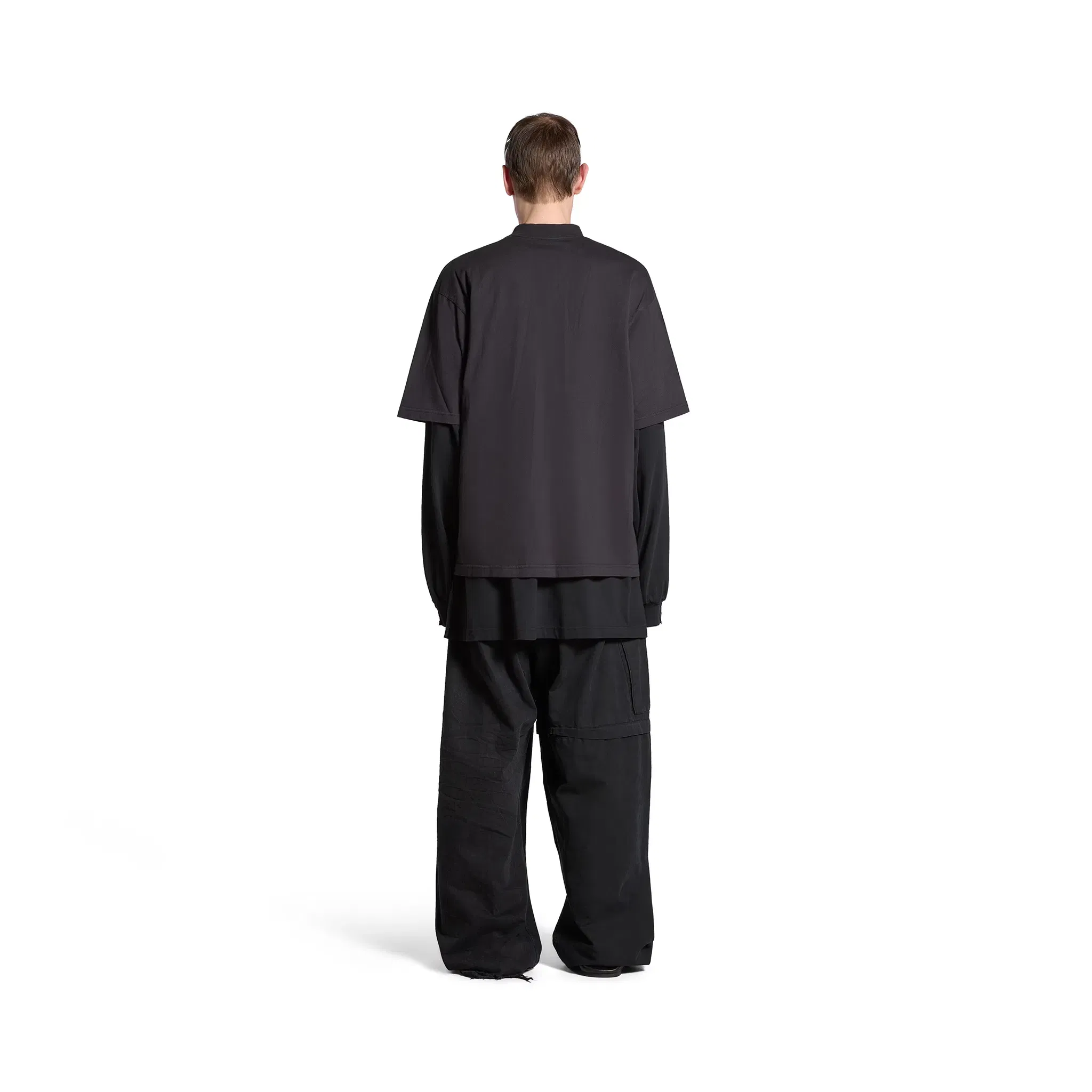 BALENCIAGA Political Stencil Medium Fit Tee Black/White (SS25)