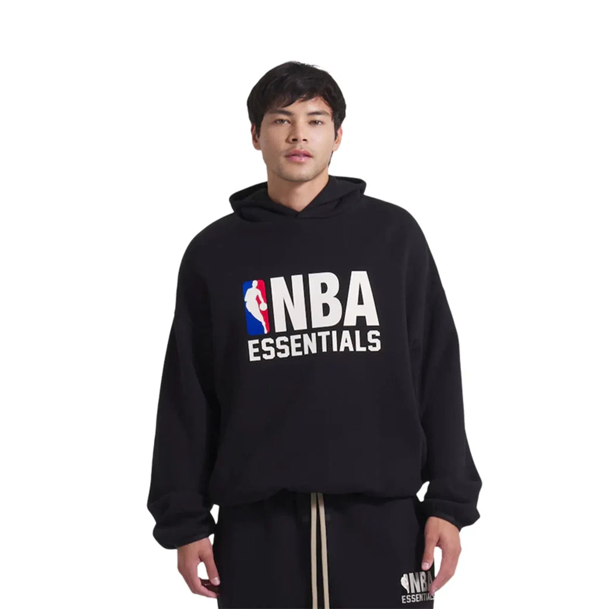 Fear of God Essentials x NBA Logo Fleece Hoodie Black (FW24)