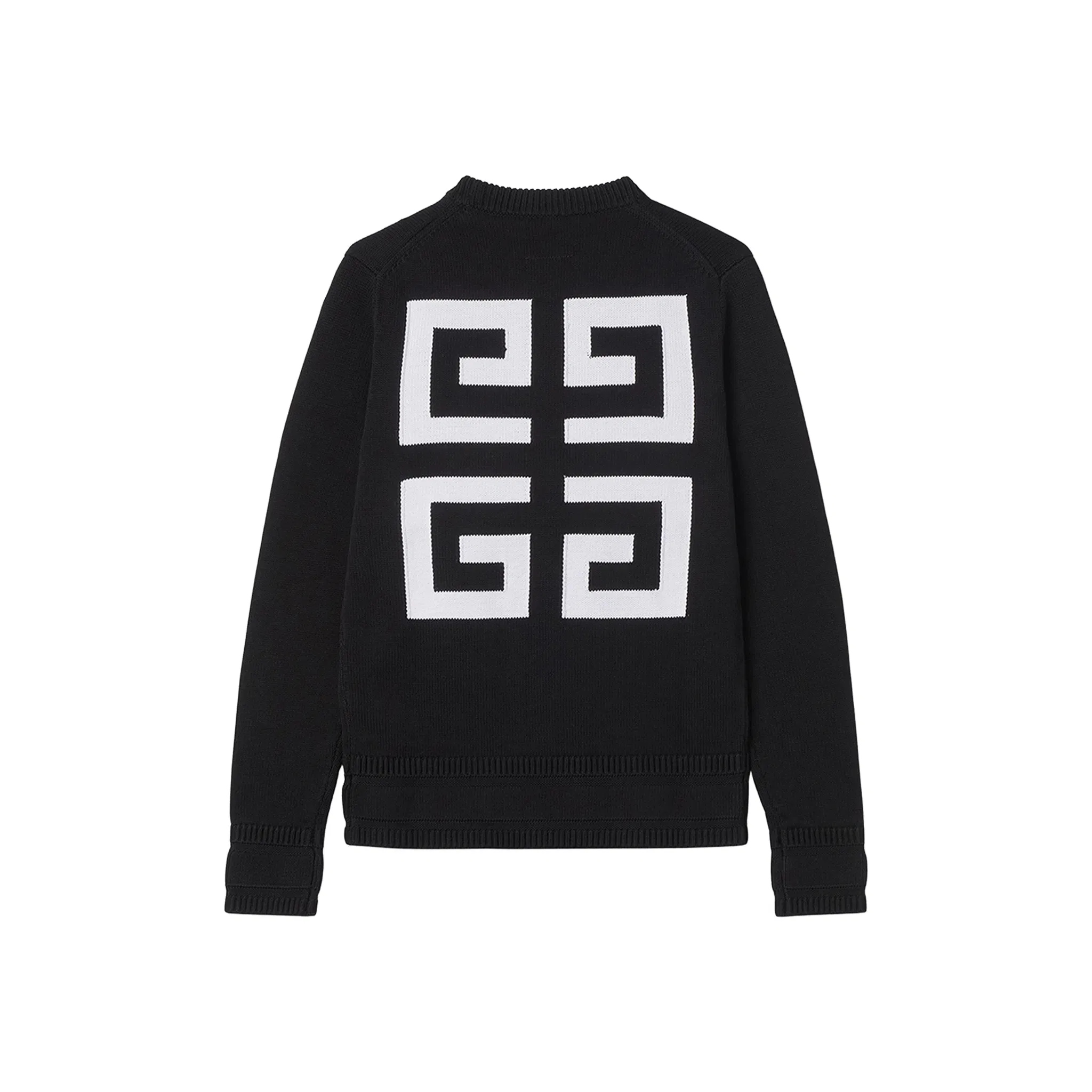 GIVENCHY 4G Logo Cotton Crew Knitwear Sweater Black (FW21)