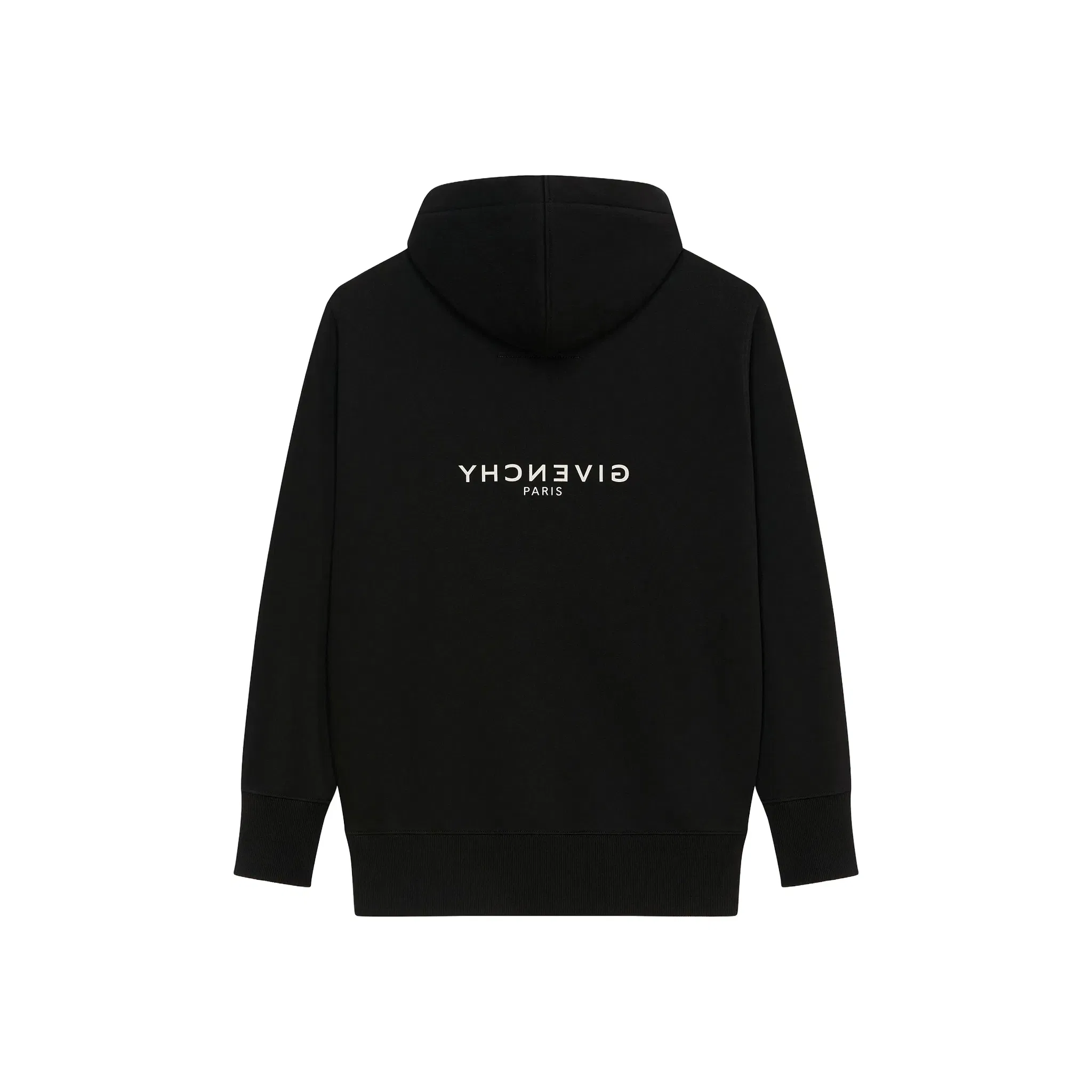 GIVENCHY Classic Fit Reverse Print Hoodie Black (FW22)