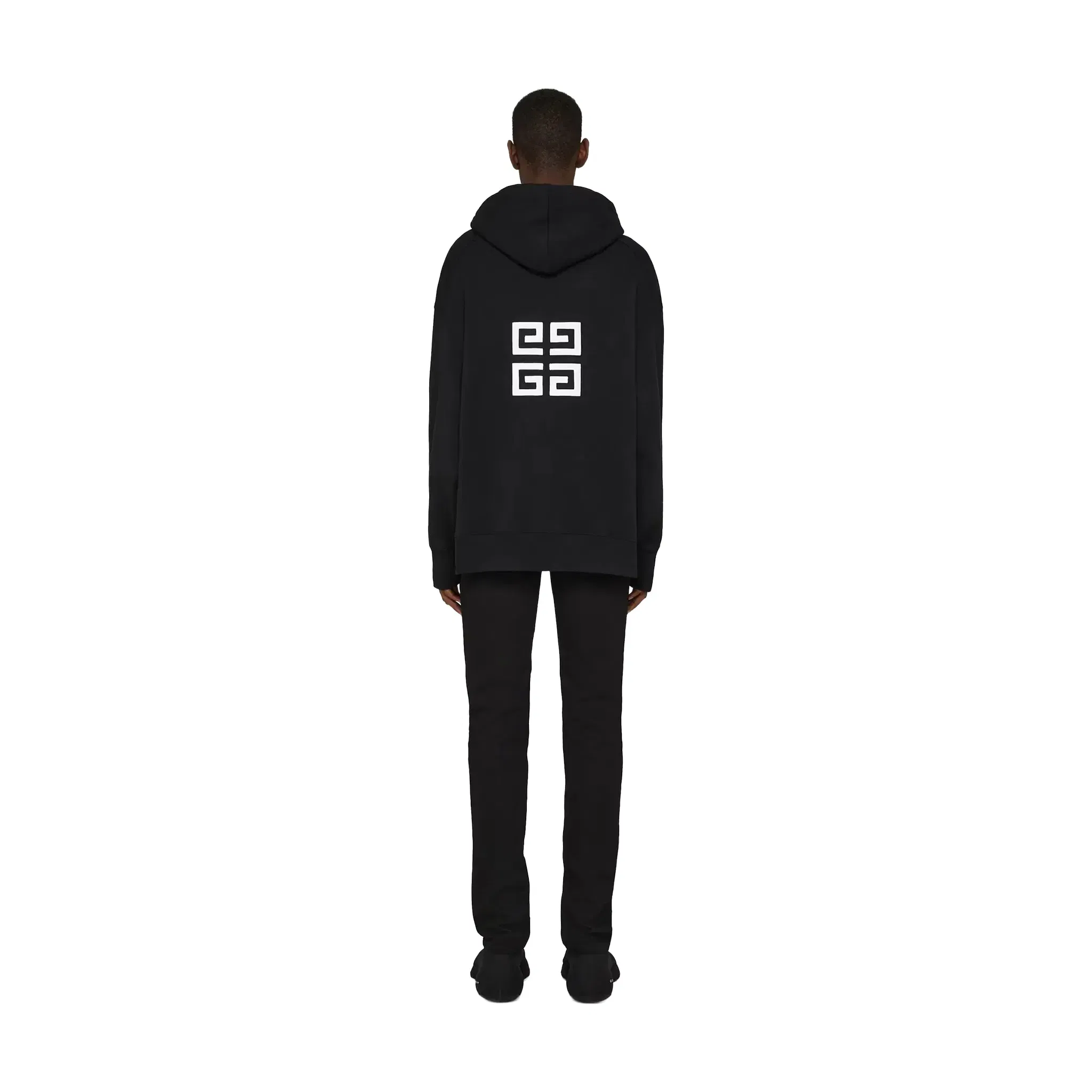 GIVENCHY Embroidered Classic Fit 4G Logo Hoodie Black (SS22)