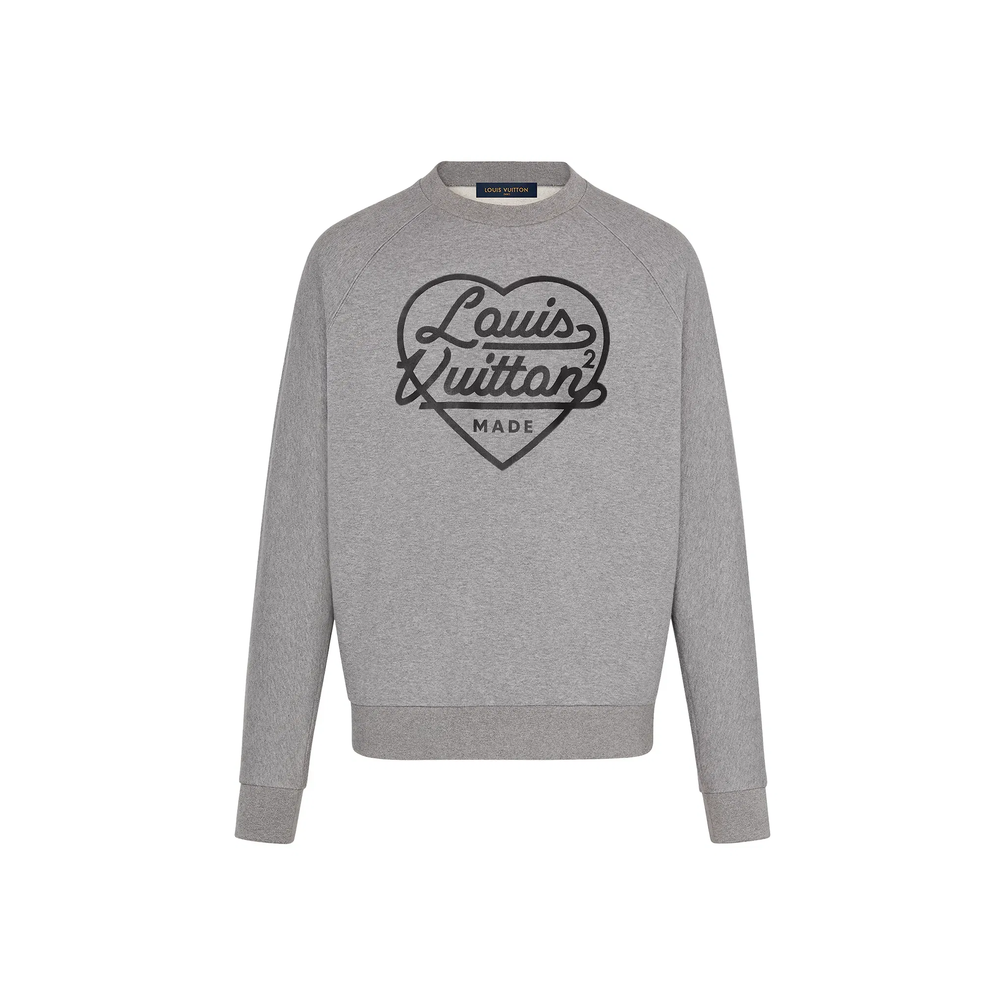 LOUIS VUITTON x Nigo Printed Heart Sweatshirt Light Grey (FW21)
