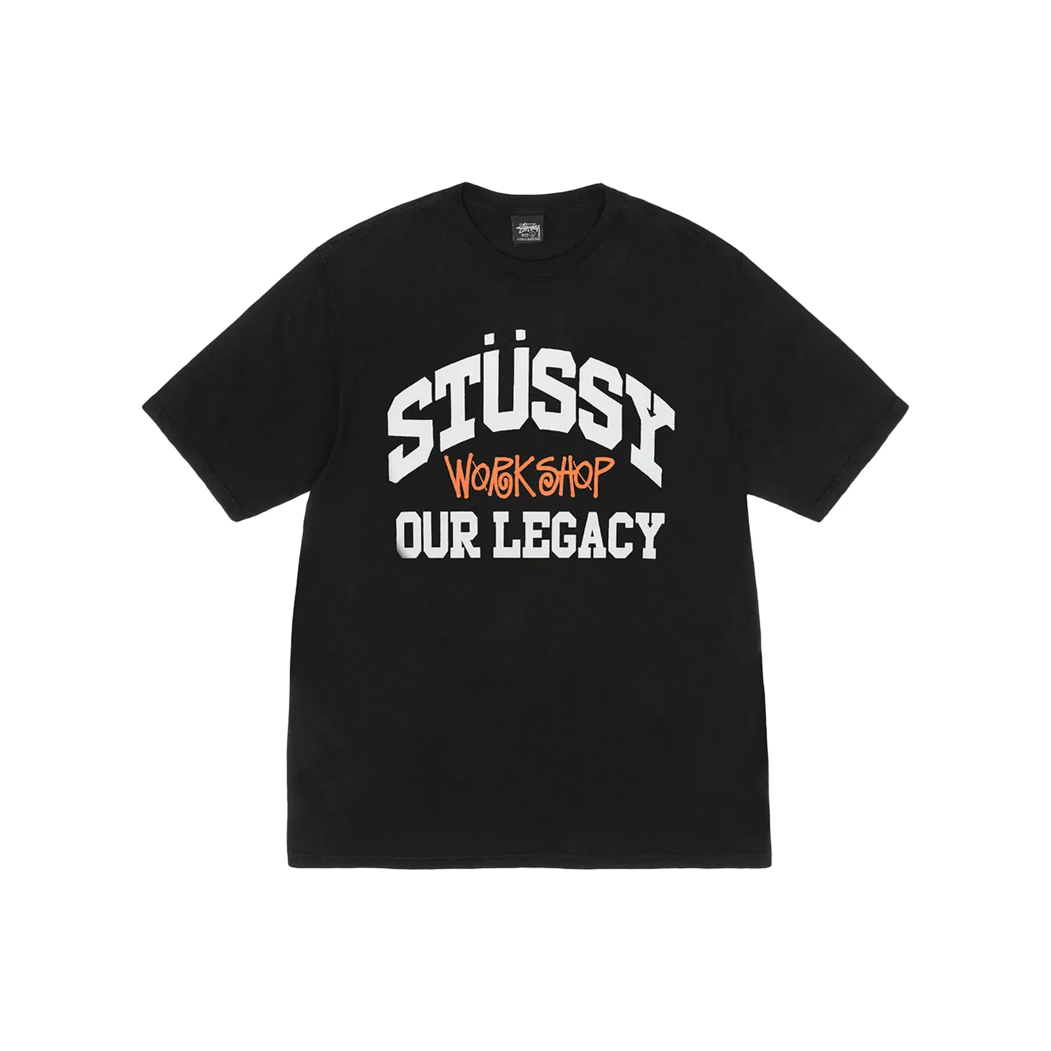 Stüssy Our Legacy Collegiate Pigment Dyed Tee Black (SS24)