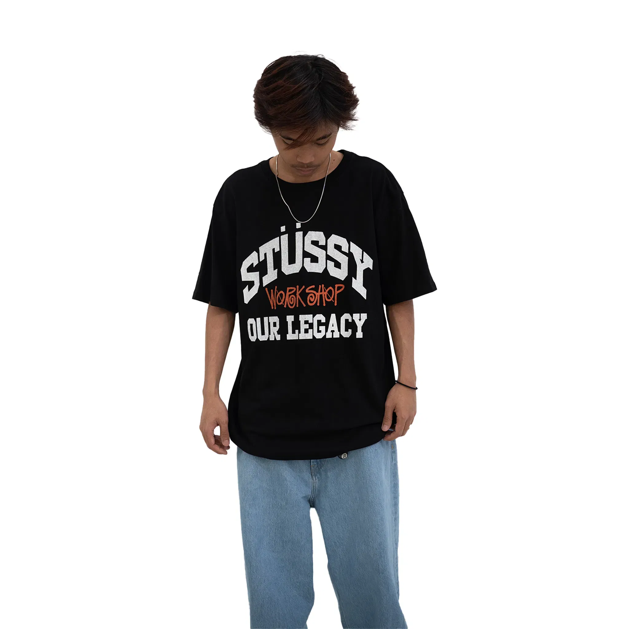Stüssy Our Legacy Collegiate Pigment Dyed Tee Black (SS24)