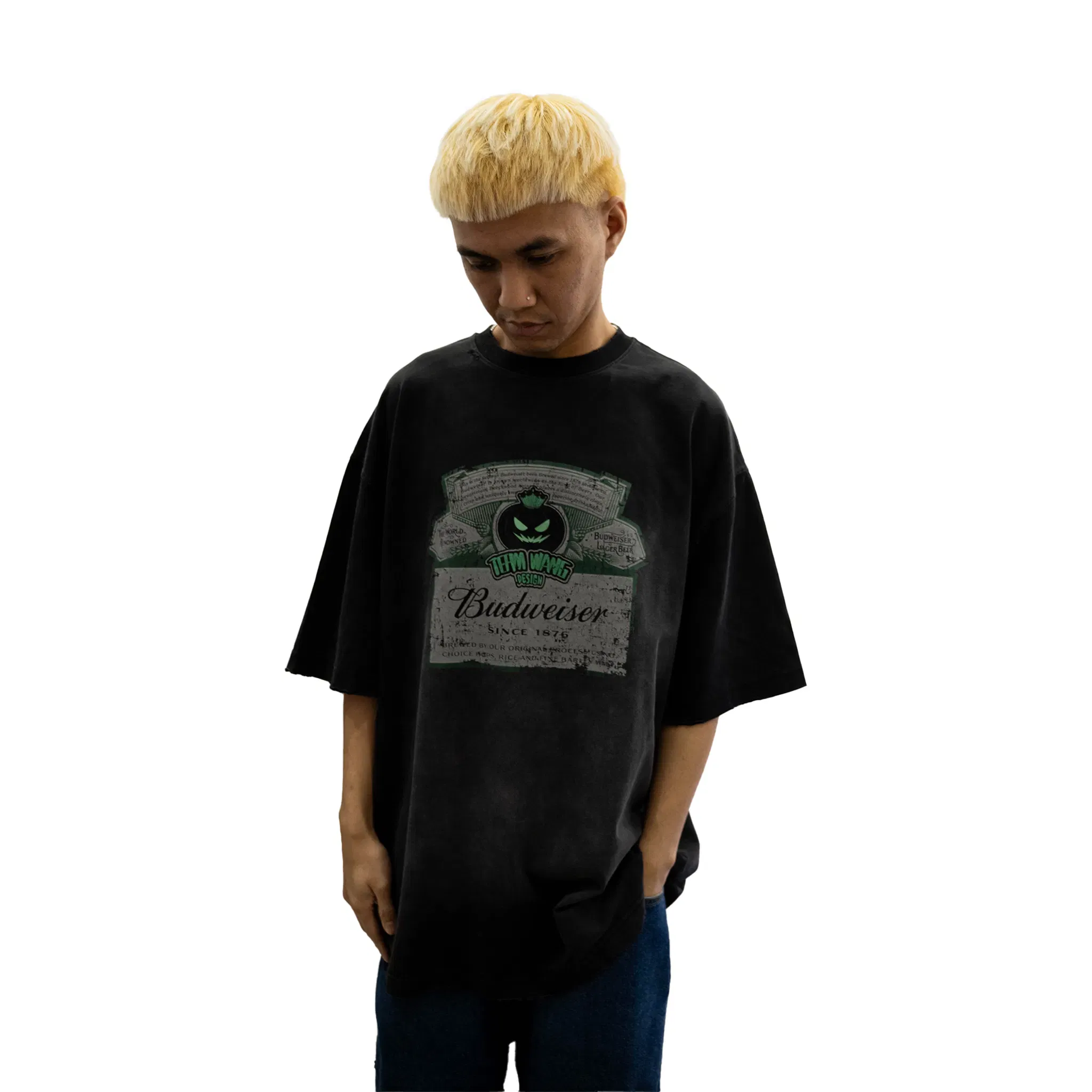 TEAM WANG design Budweiser Under The Castle Shanghai Exclusive Tee Black (SS24)