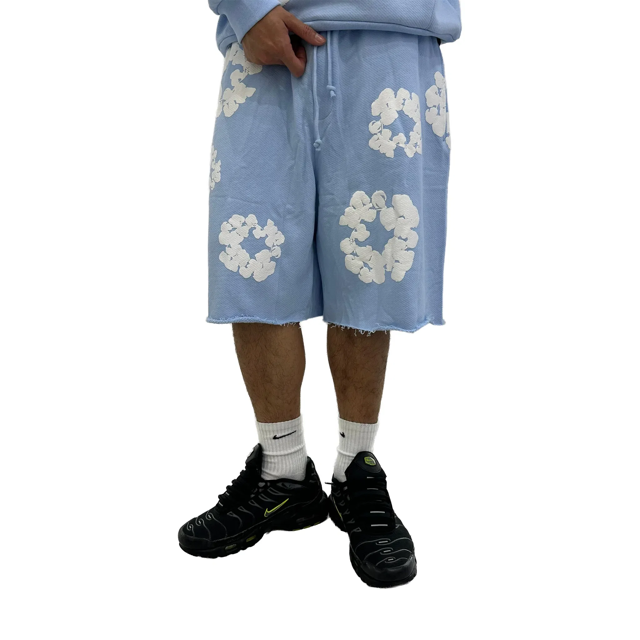 Denim Tears The Cotton Wreath Shorts Powder Blue (FW24)