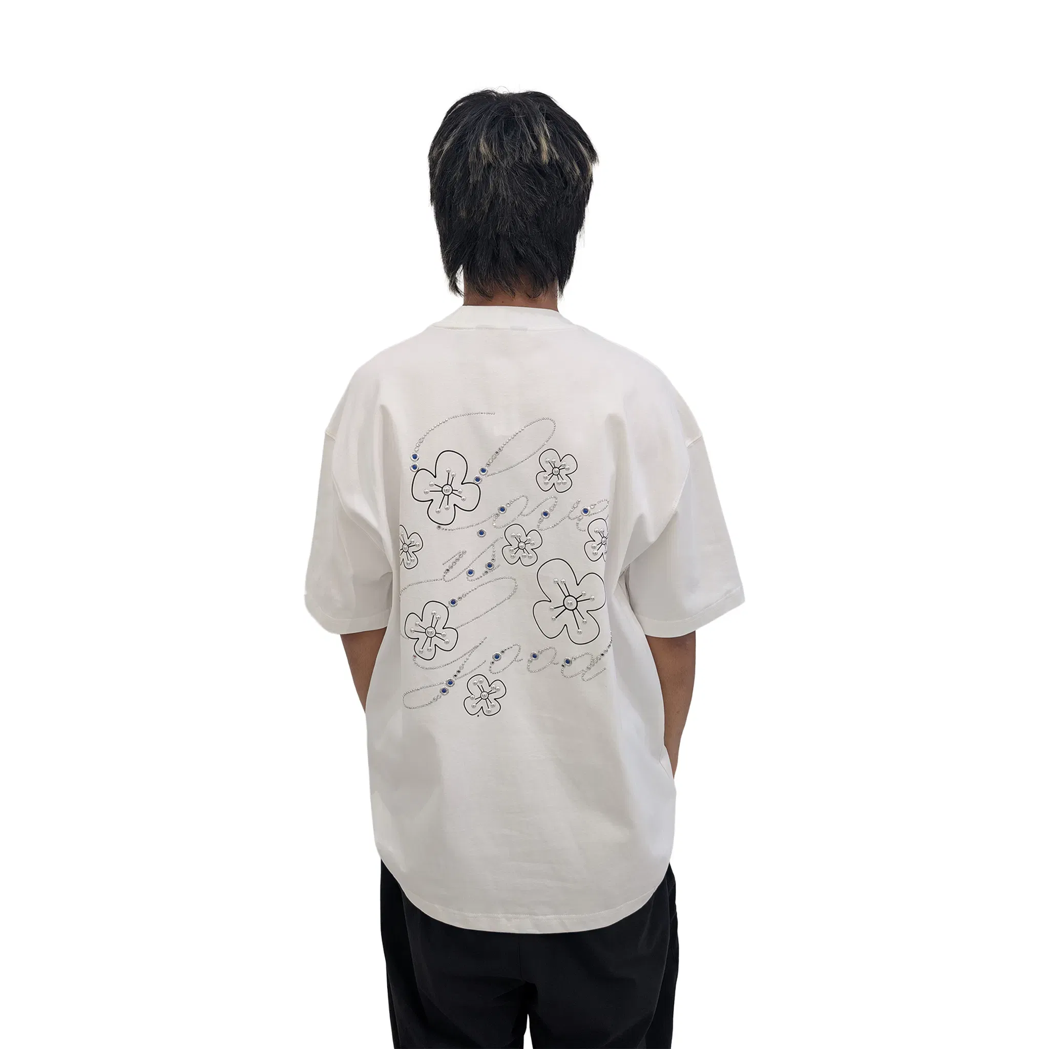 GOODBRAND GOOD Floral Hot Stamping S/S Tee White (SS25)