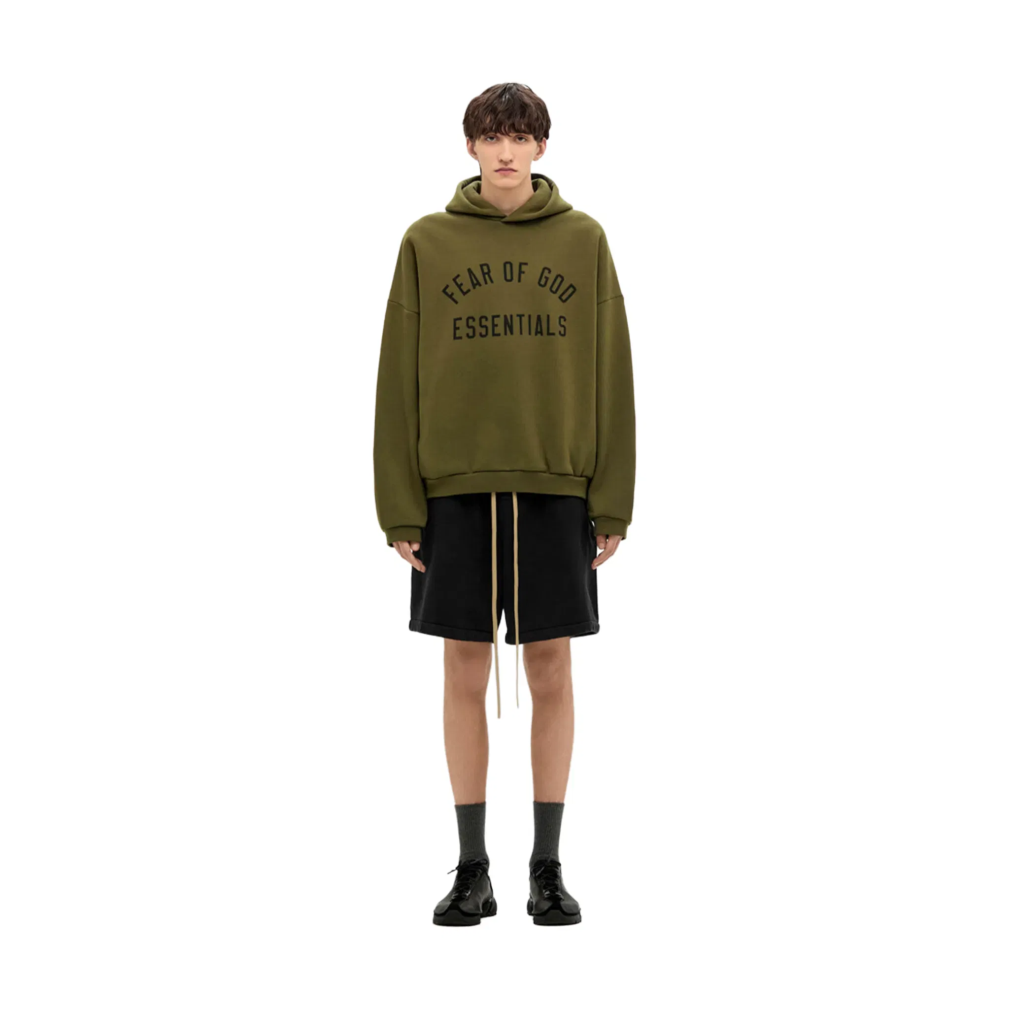 Fear of God Essentials Fleece Hoodie Olive (FW24)