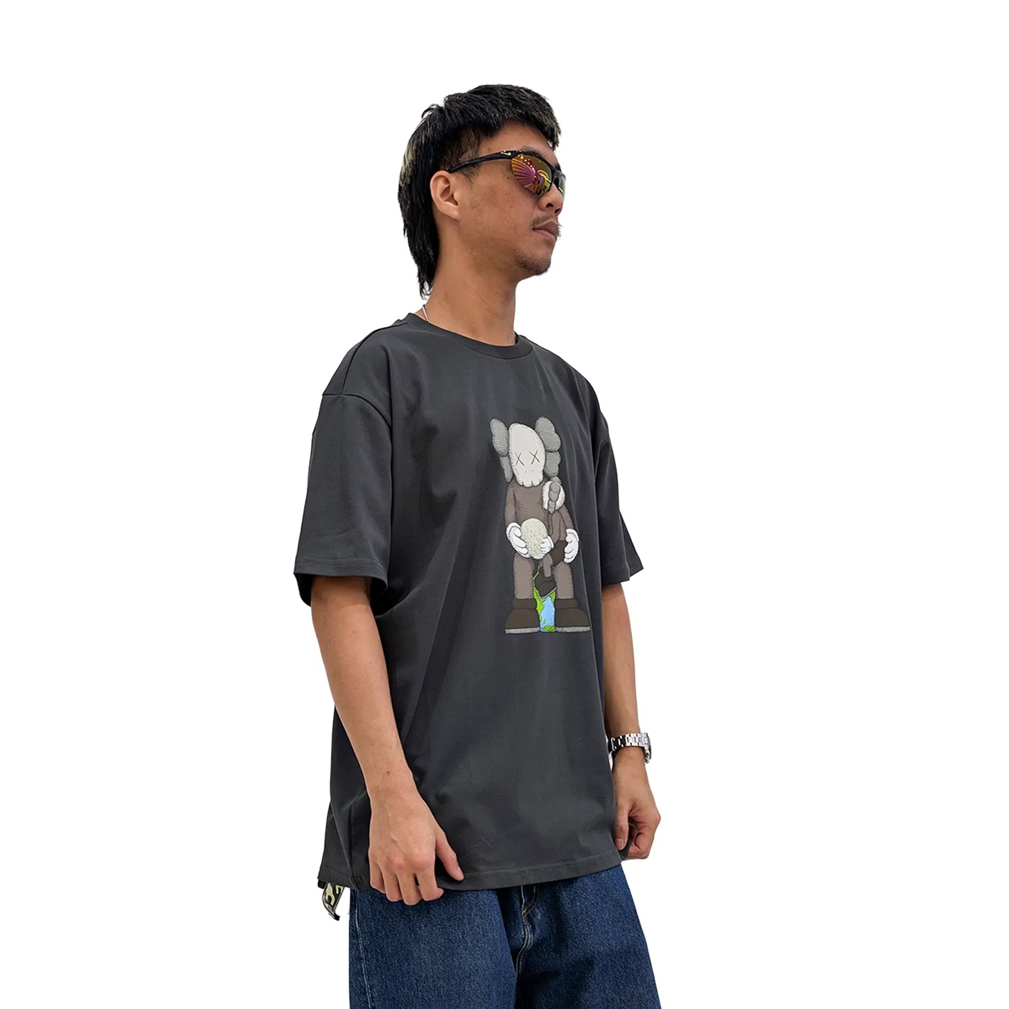 Human Made KAWS Holiday Thailand Tee Dark Grey (SS25)