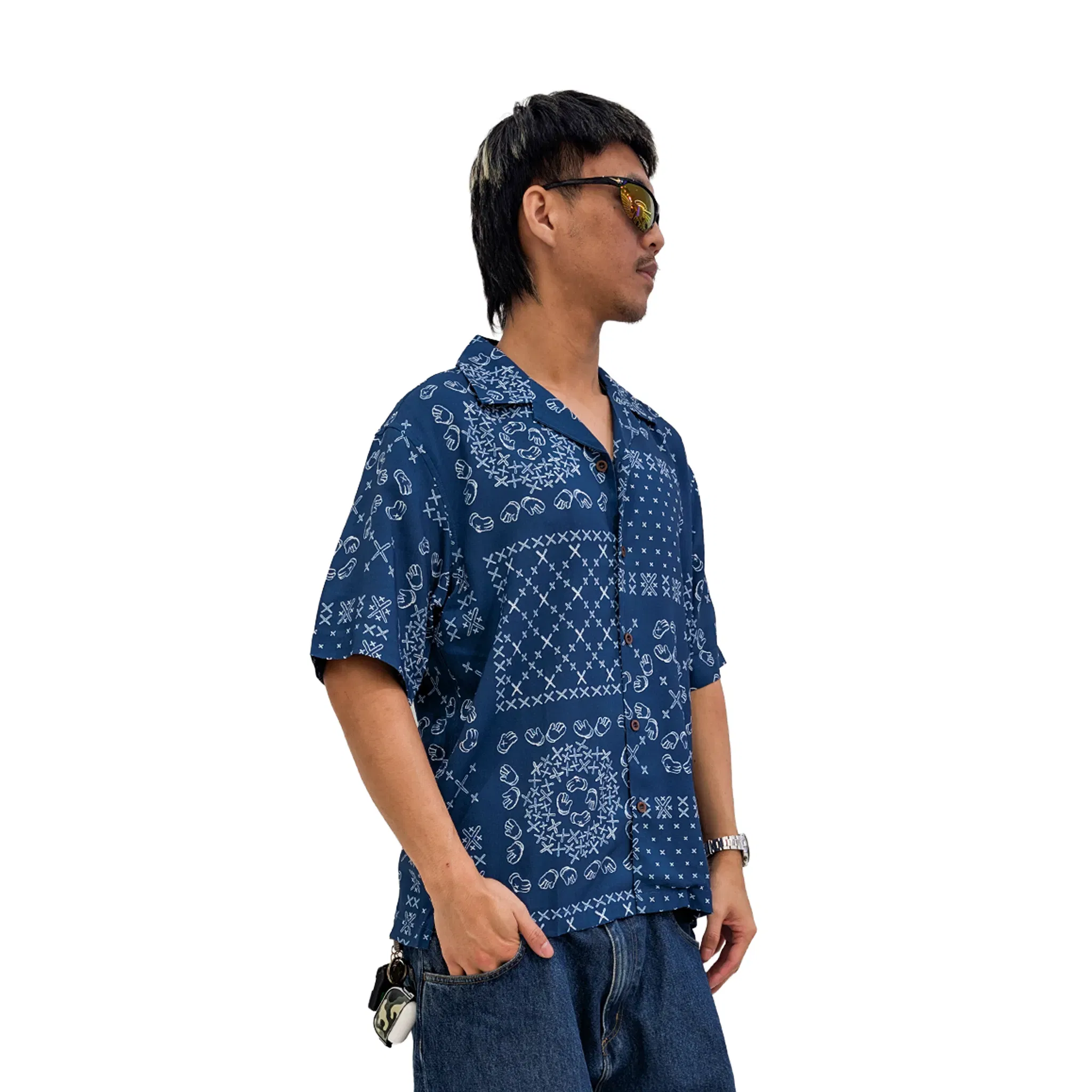 Human Made KAWS Holiday Thailand Summer Shirt Blue (SS25)