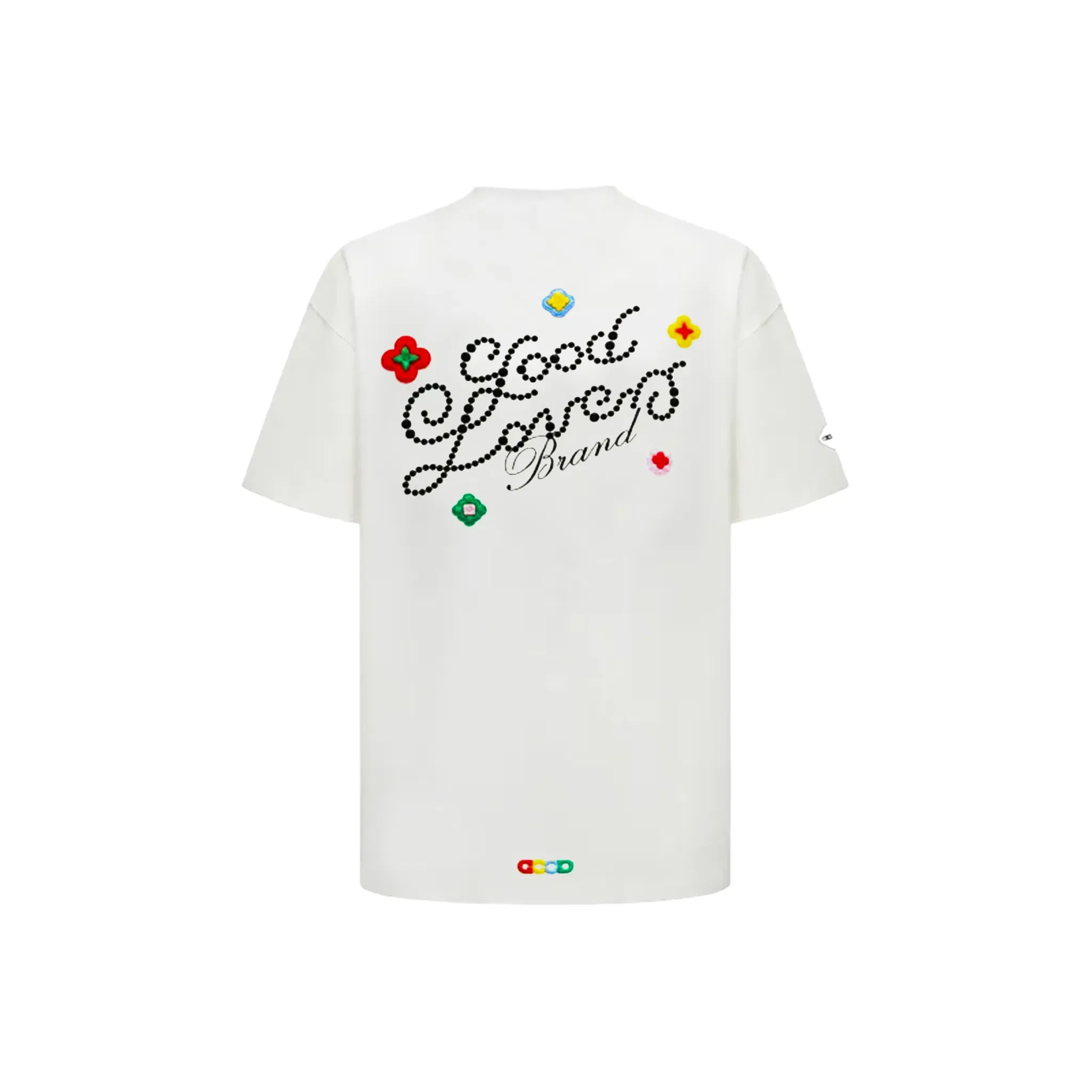 GOODBRAND Good Loves 3D Embroidered Slogan Tee White (SS25)