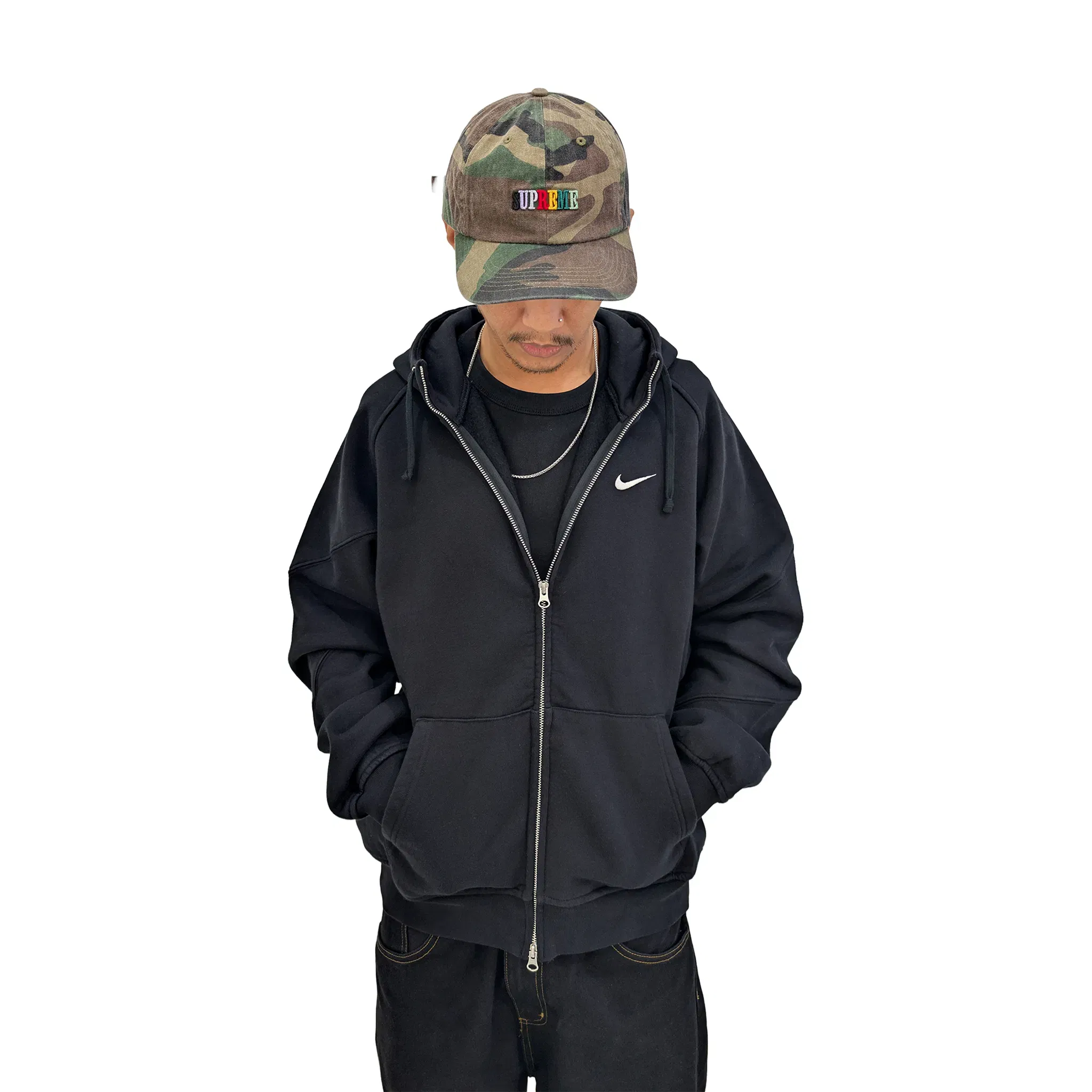 Supreme Pigment Dyed 6-Panel Cap Woodland Camo (SS25)