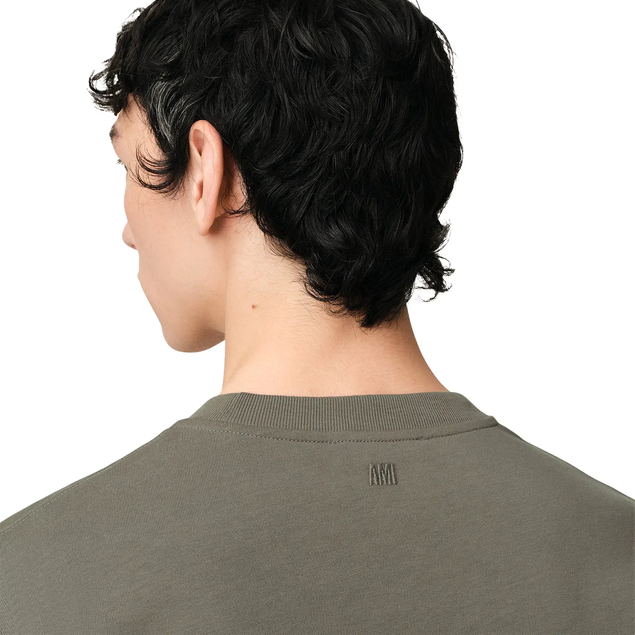 AMI PARIS Tonal Ami de Coeur Tee Smoke Grey (SS25)