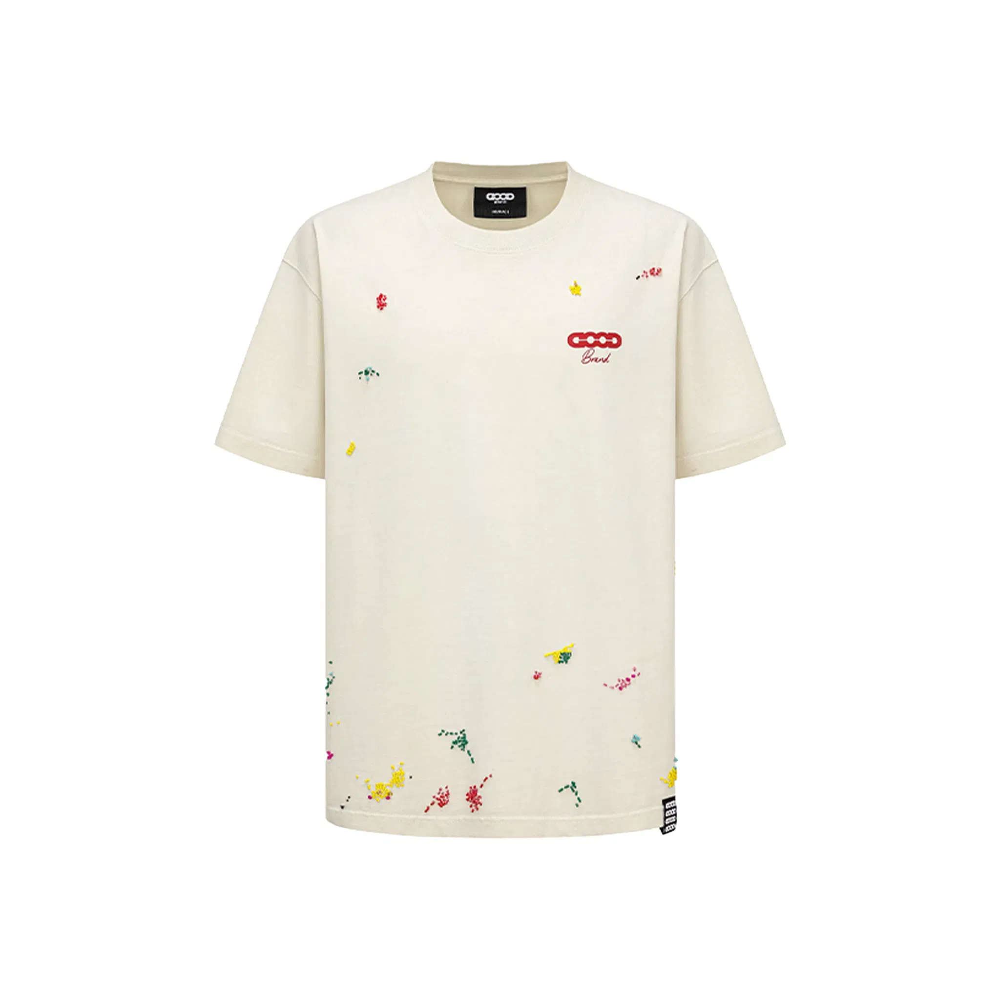 GOODBRAND Dopamine Tube Beaded Tee Beige (SS25)