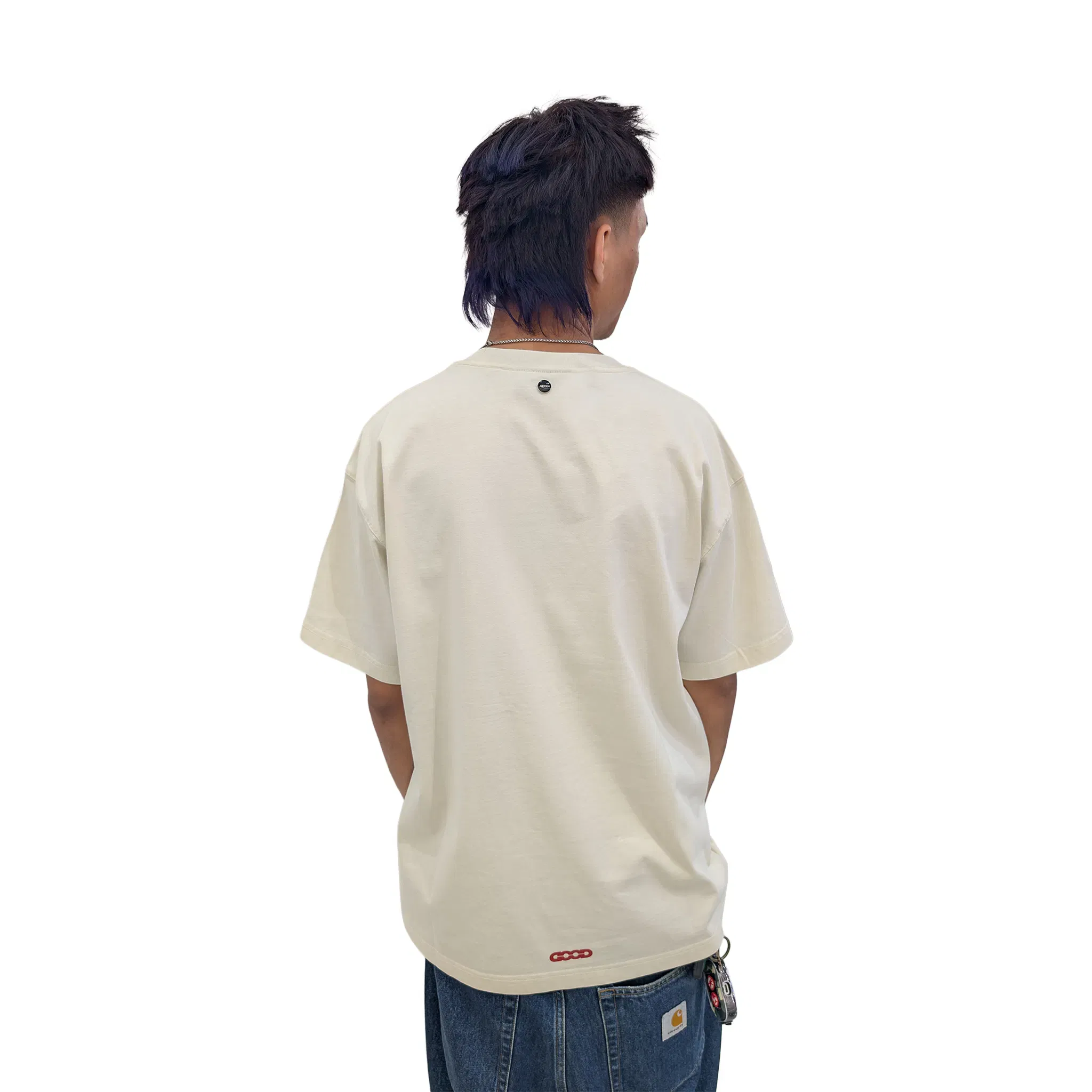 GOODBRAND Dopamine Tube Beaded Tee Beige (SS25)