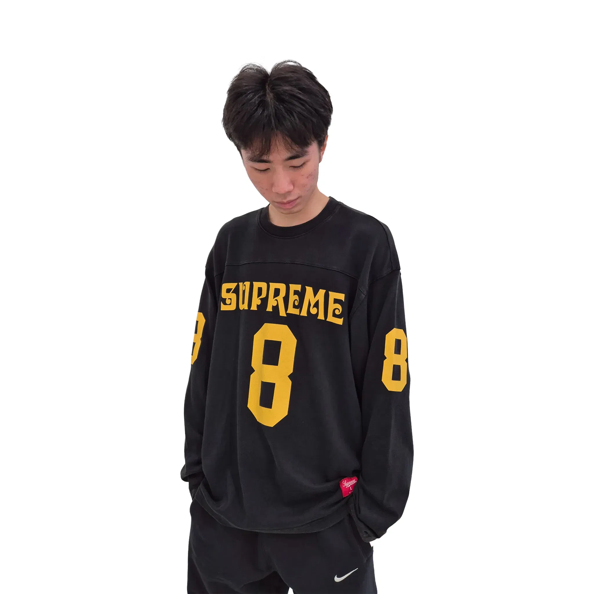 Supreme Affiliated Long Sleeved Football Tee Black (SS25)