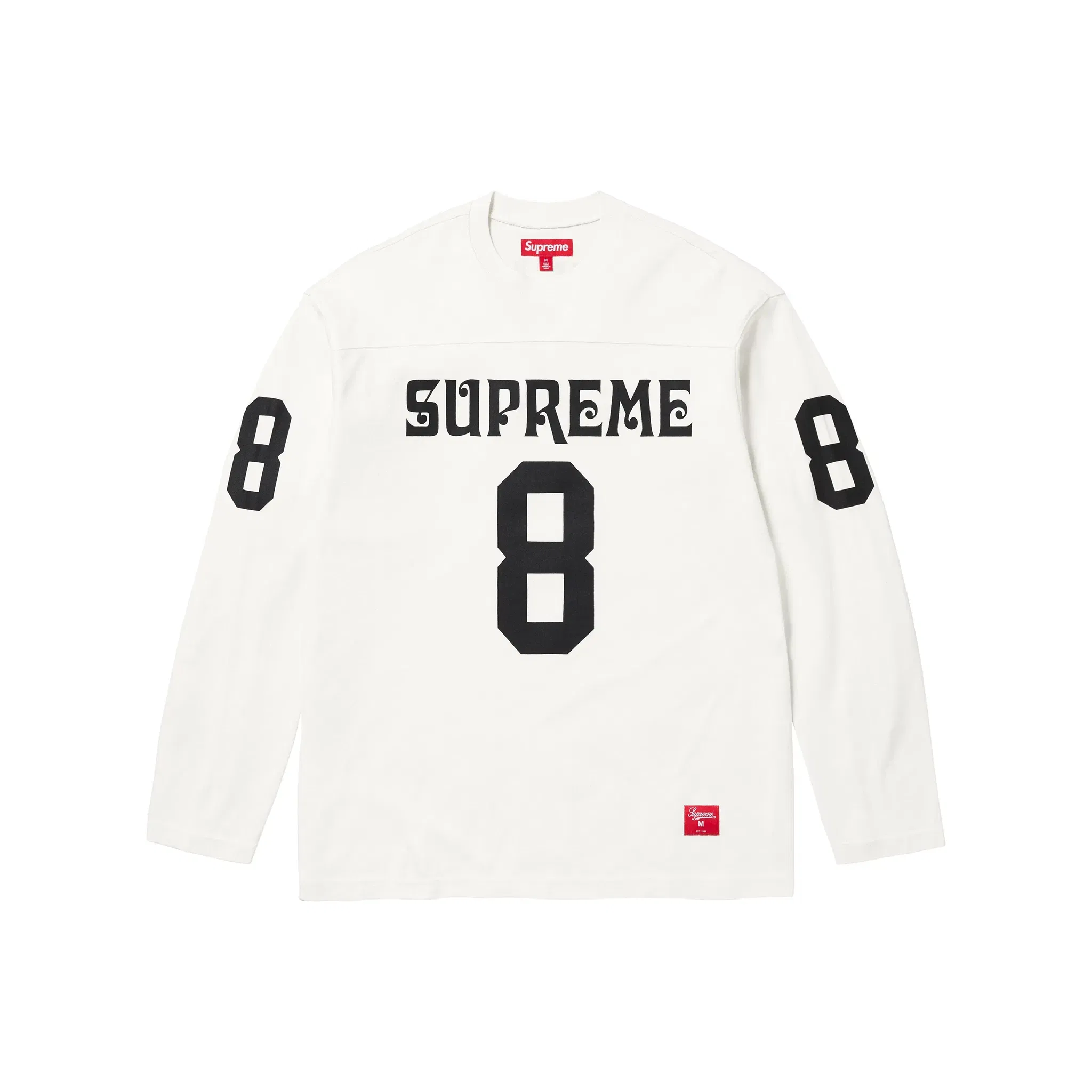 Supreme Affiliated Long Sleeved Football Tee White (SS25)