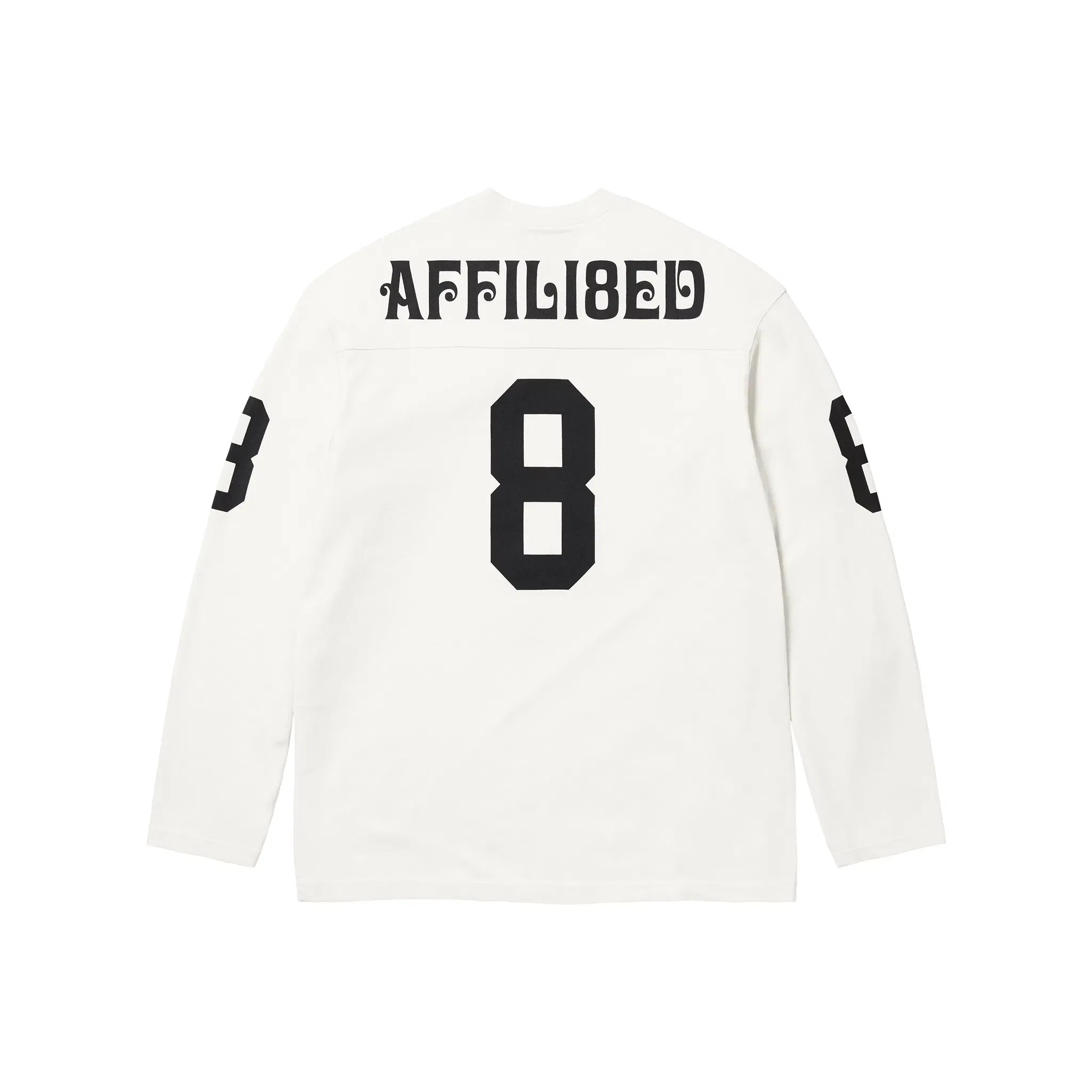 Supreme Affiliated Long Sleeved Football Tee White (SS25)