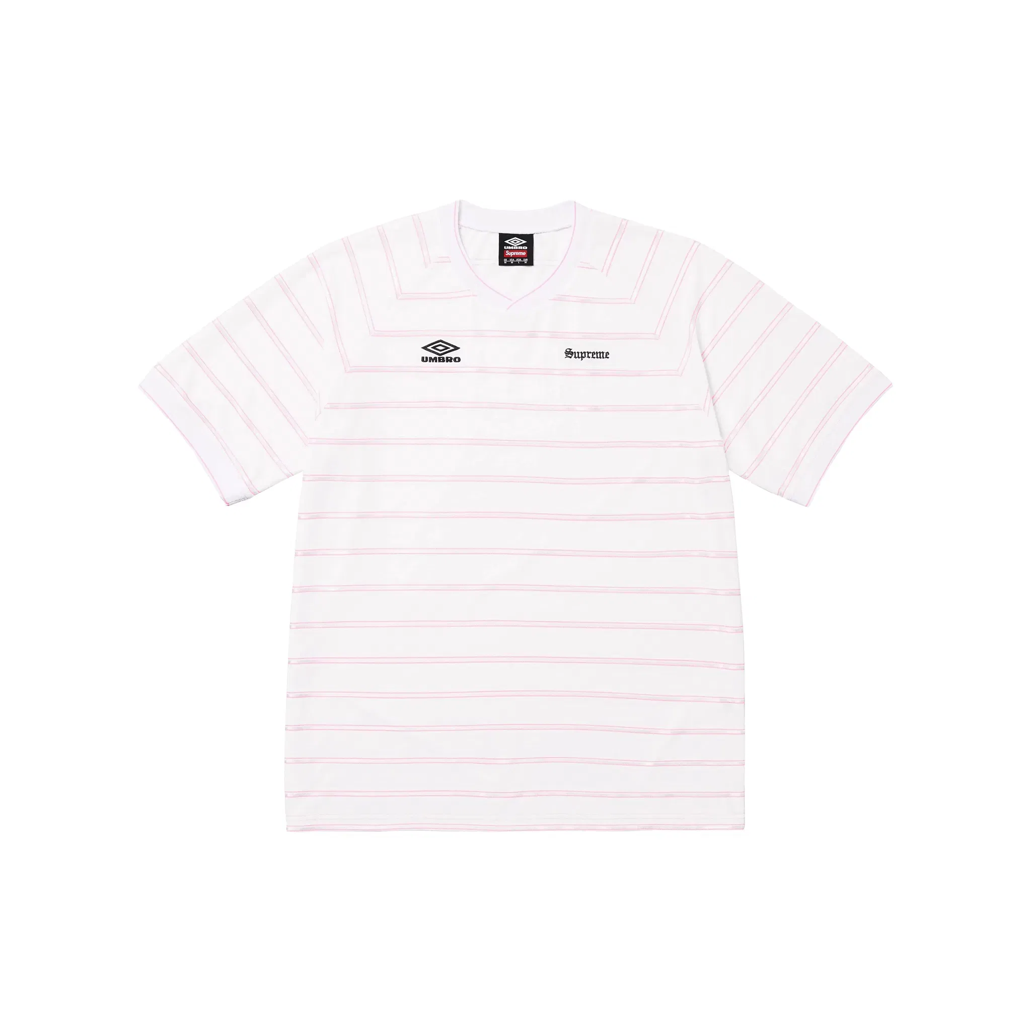 Supreme Umbro Stripe Soccer Jersey White (SS25)