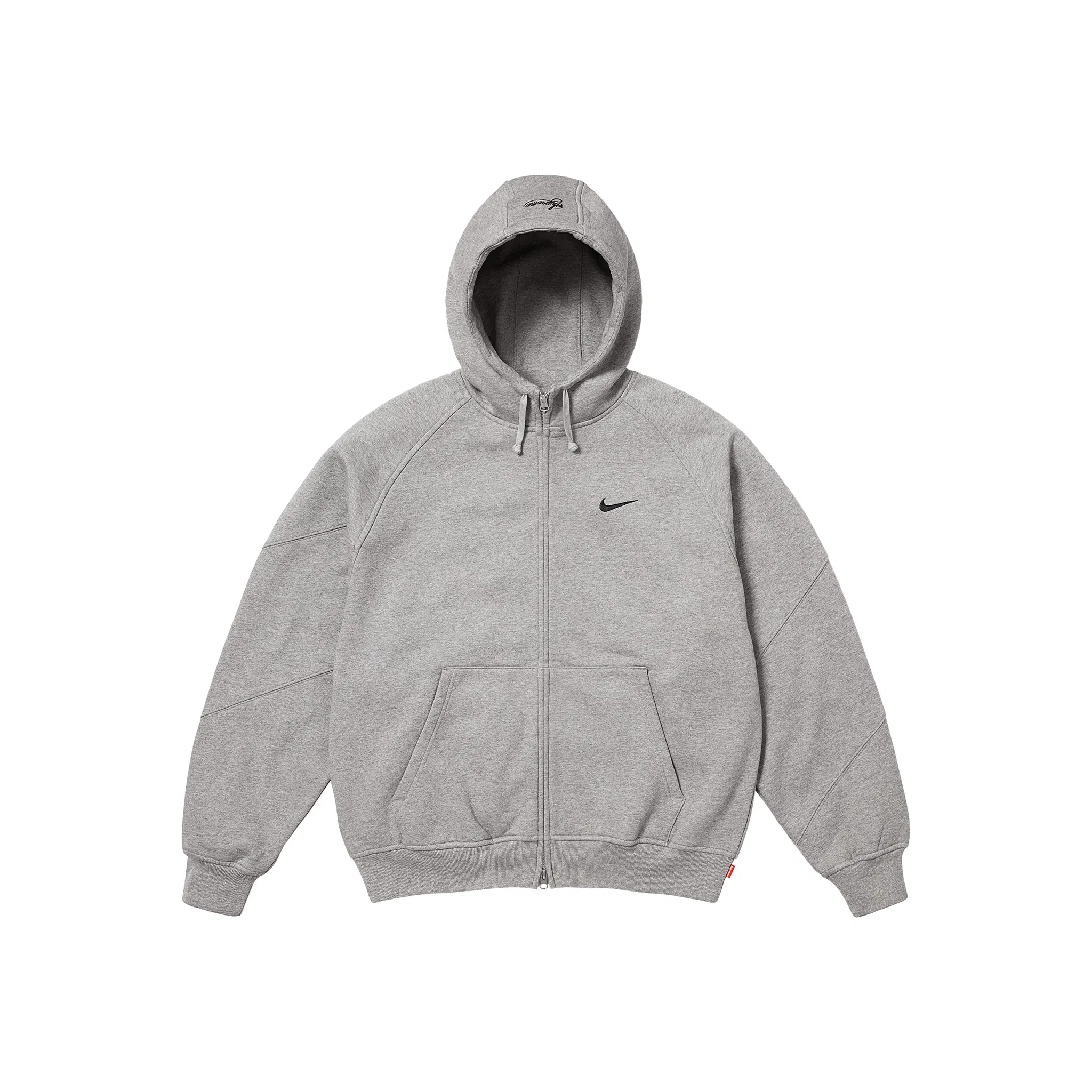 Nike Supreme x Nike Zip Up Hoodie Heather Grey (SS25)