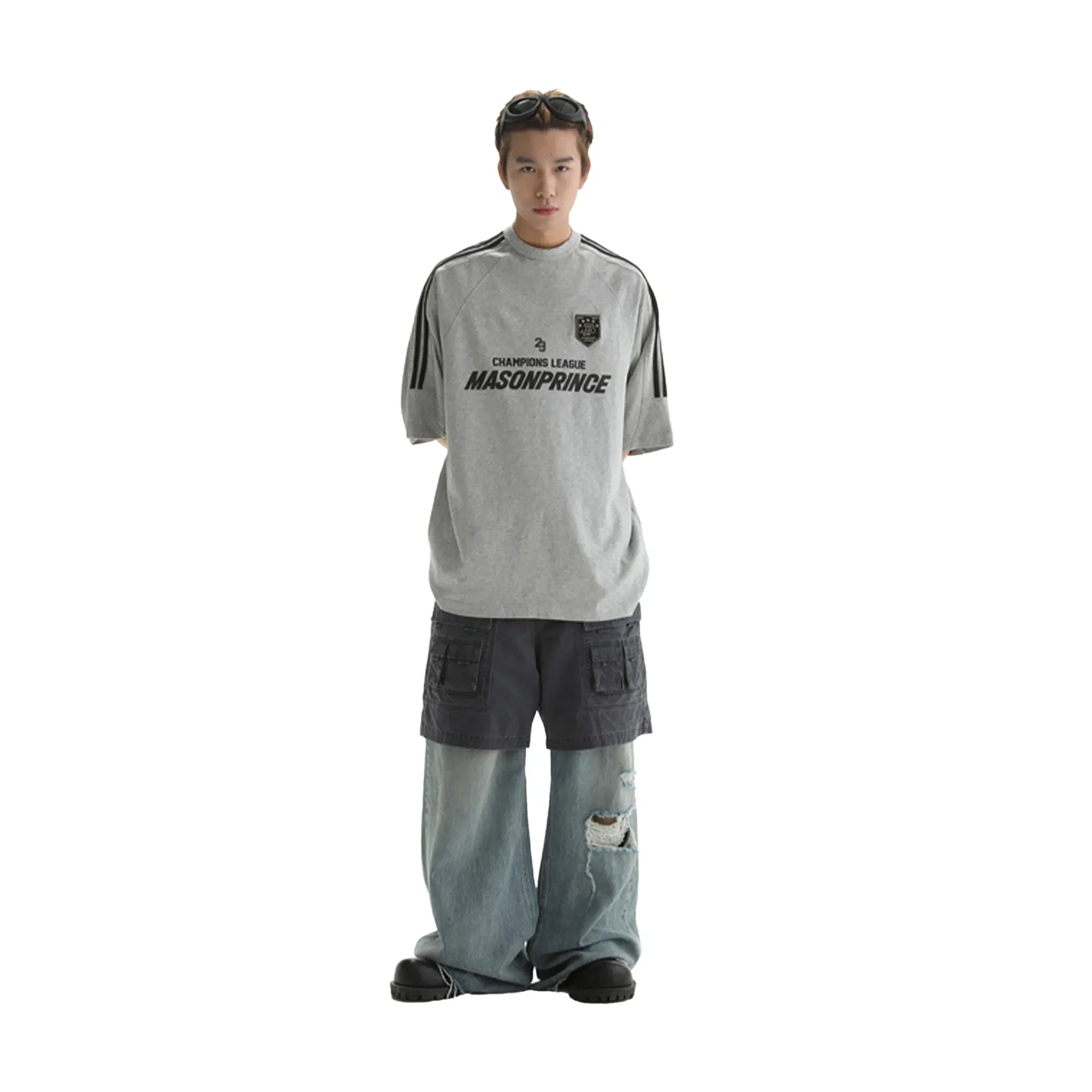 MASONPRINCE Millennium 90s ERA Short Sleeved Tee Light Grey (SS23)