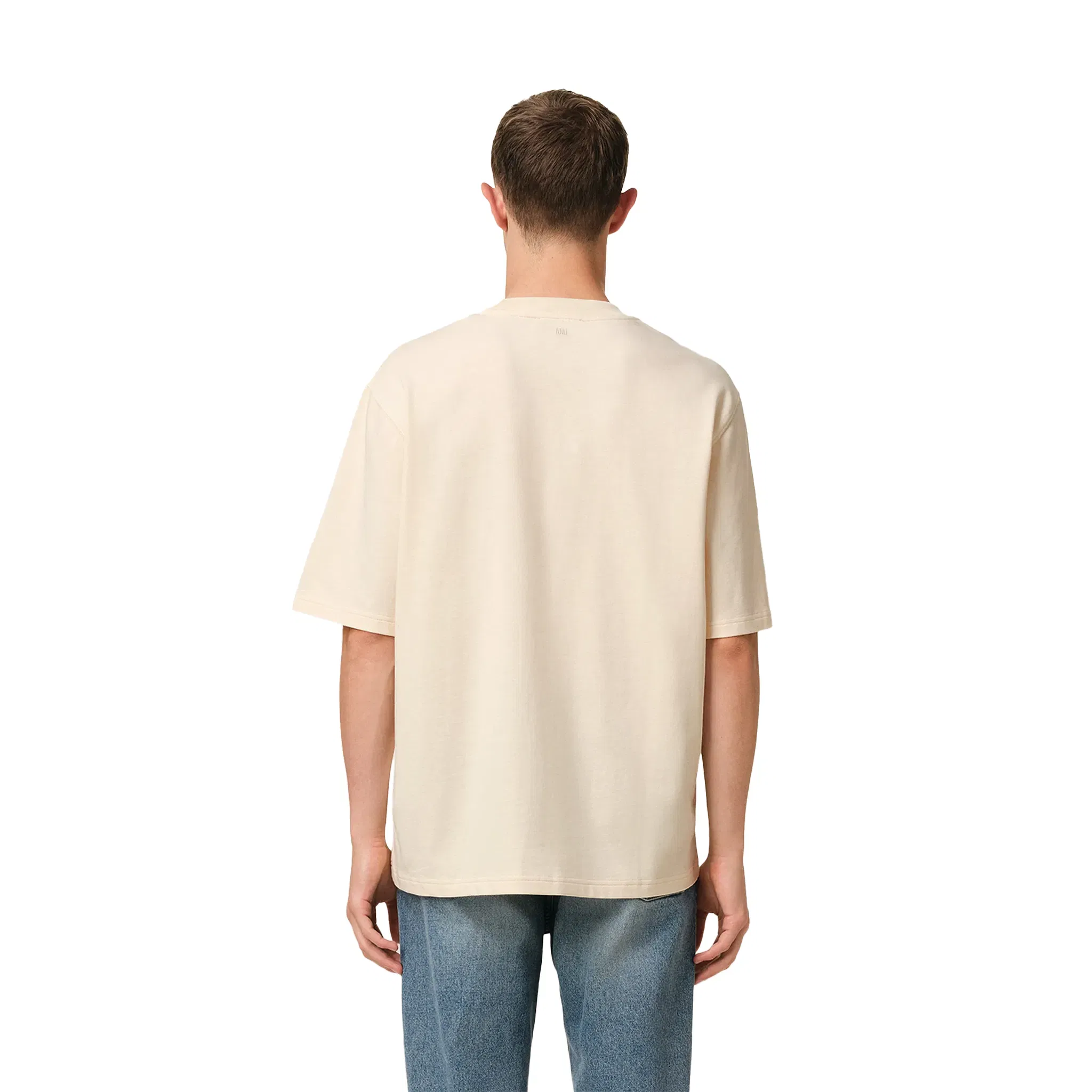 AMI PARIS Ami de Coeur Cotton Patch Tee White Cream (SS25)