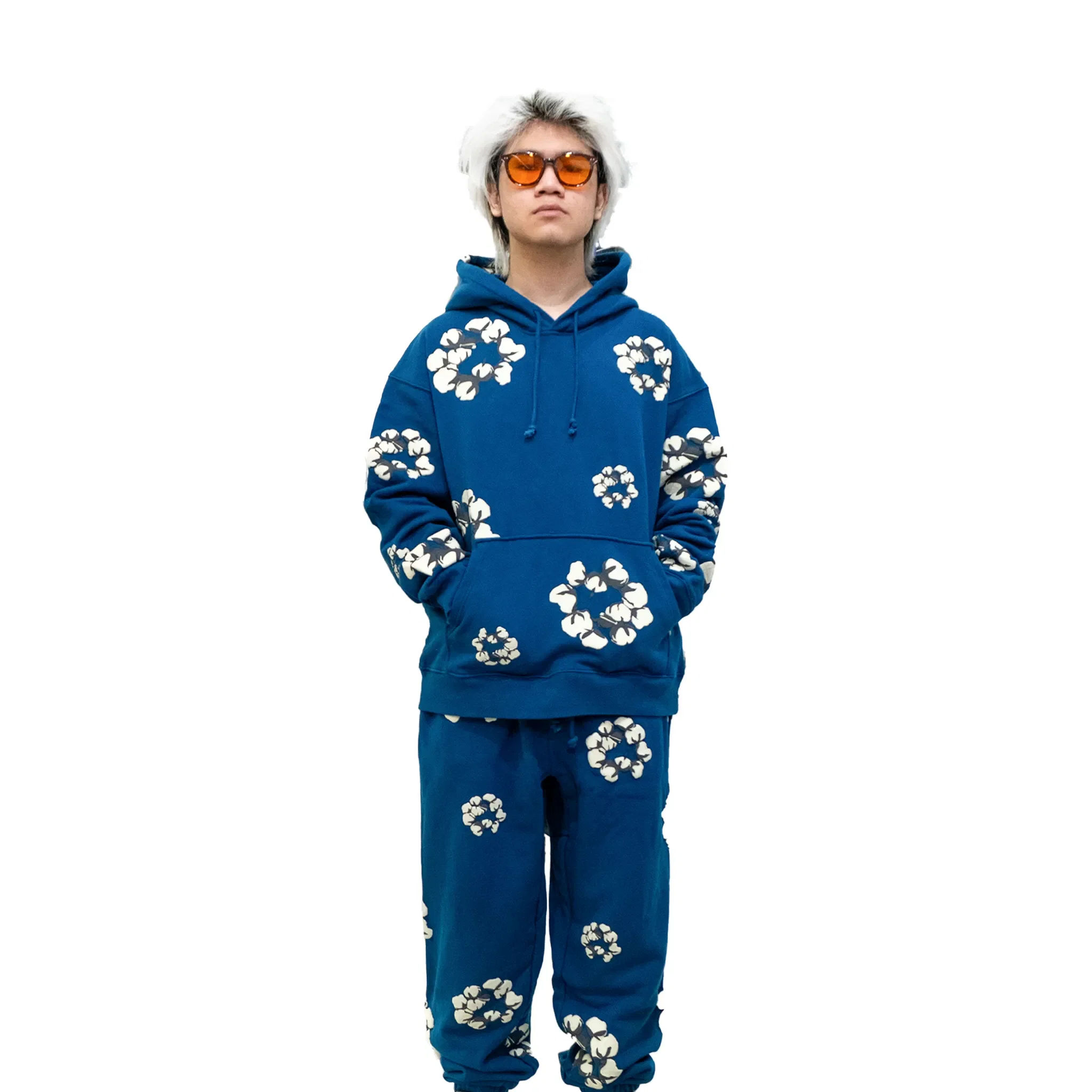 Denim Tears x Cactus Plant Flea Market Tears Wreath Sweatpants Navy (FW24)