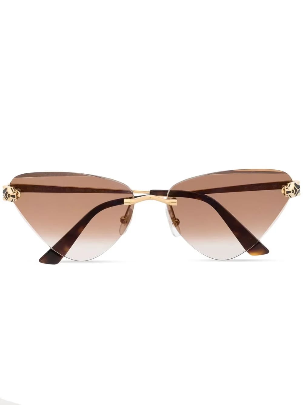 panther-plaque cat-eye sunglasses