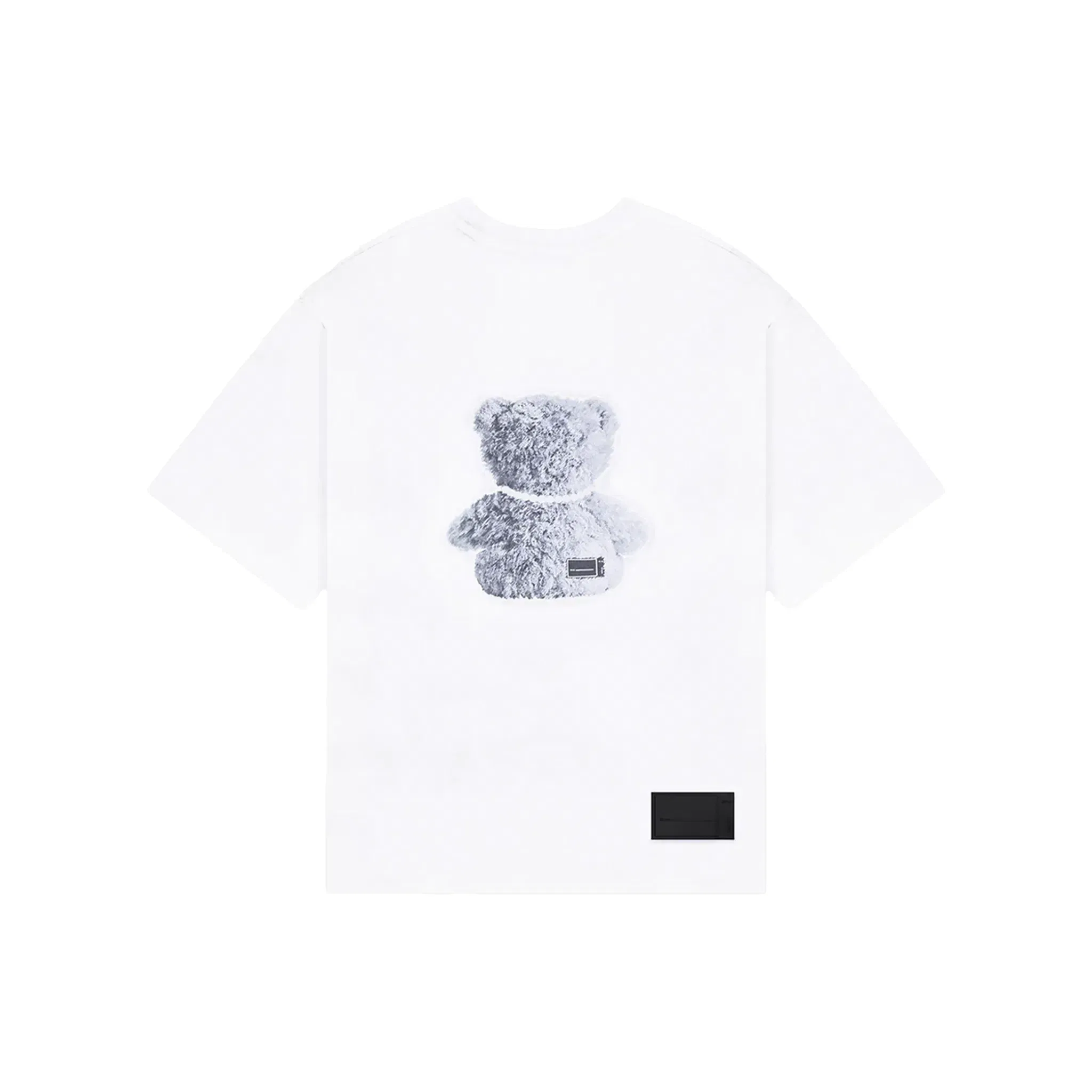 WE11DONE Pearl Necklace Teddy Print Tee White