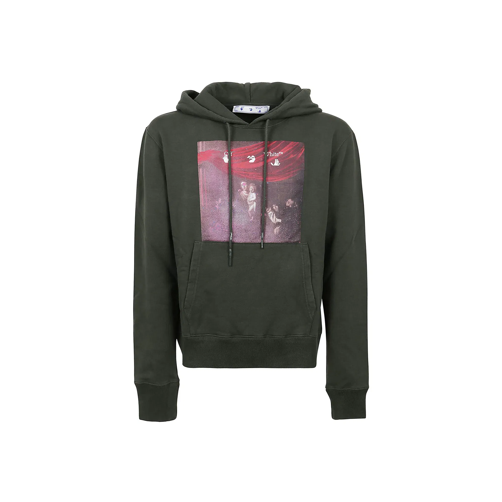 OFF-WHITE Sprayed Caravaggio Slim Hoodie Rosin/White (SS21)
