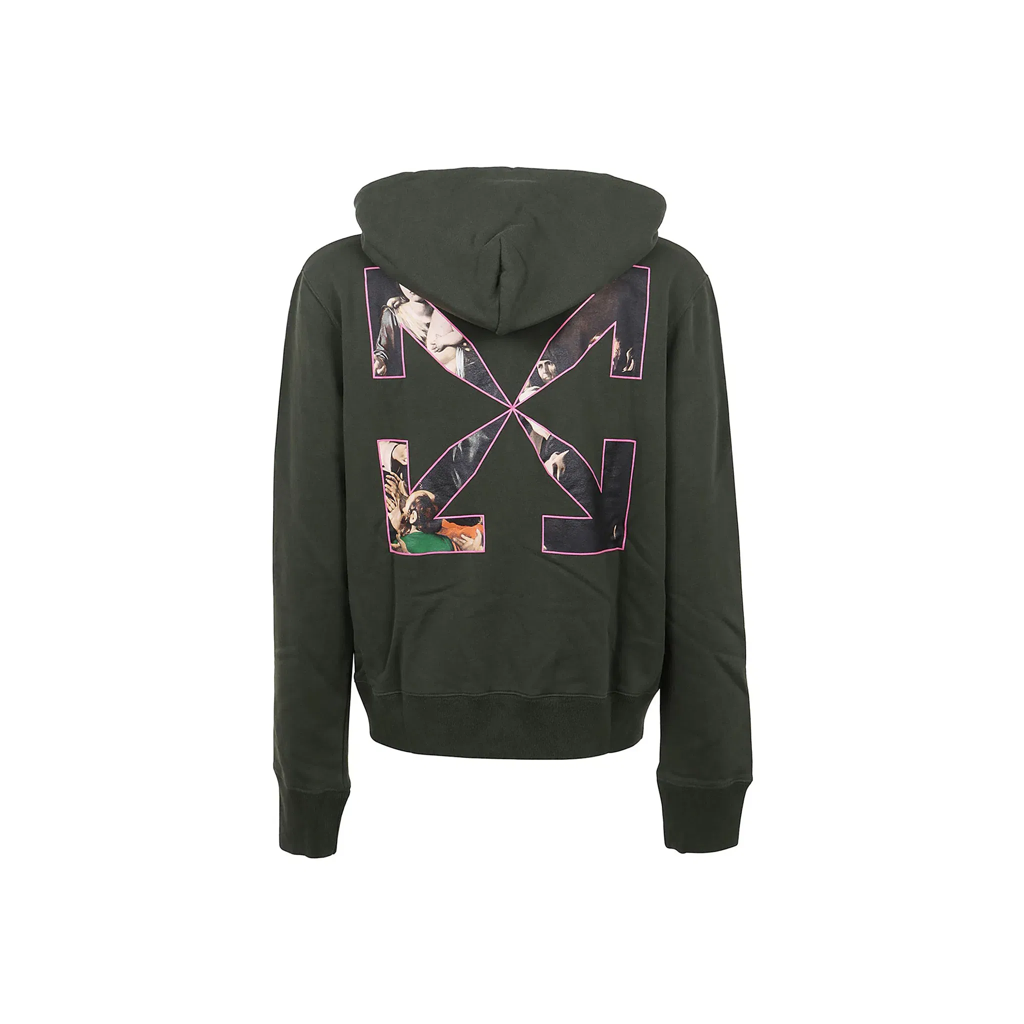 OFF-WHITE Sprayed Caravaggio Slim Hoodie Rosin/White (SS21)