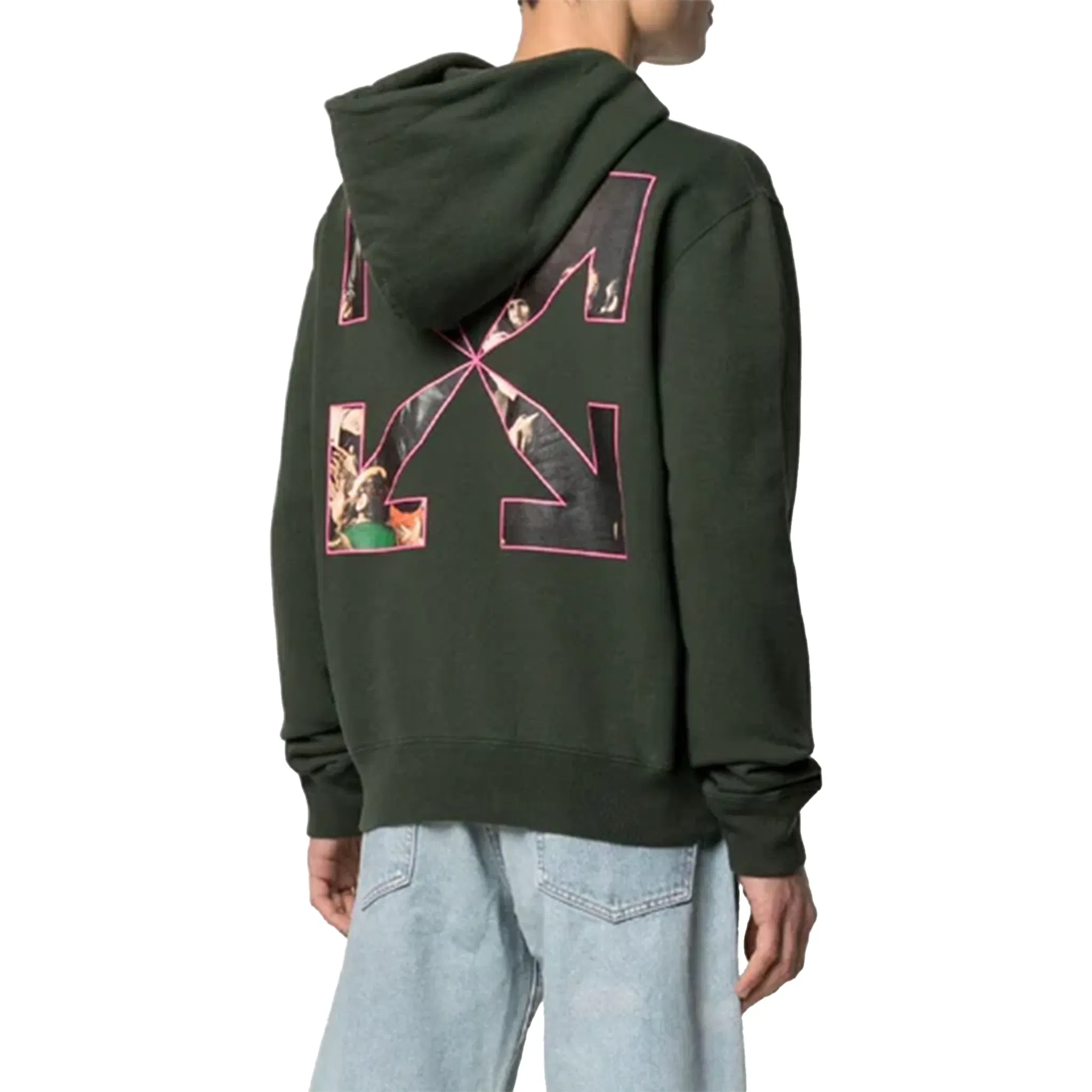 OFF-WHITE Sprayed Caravaggio Slim Hoodie Rosin/White (SS21)