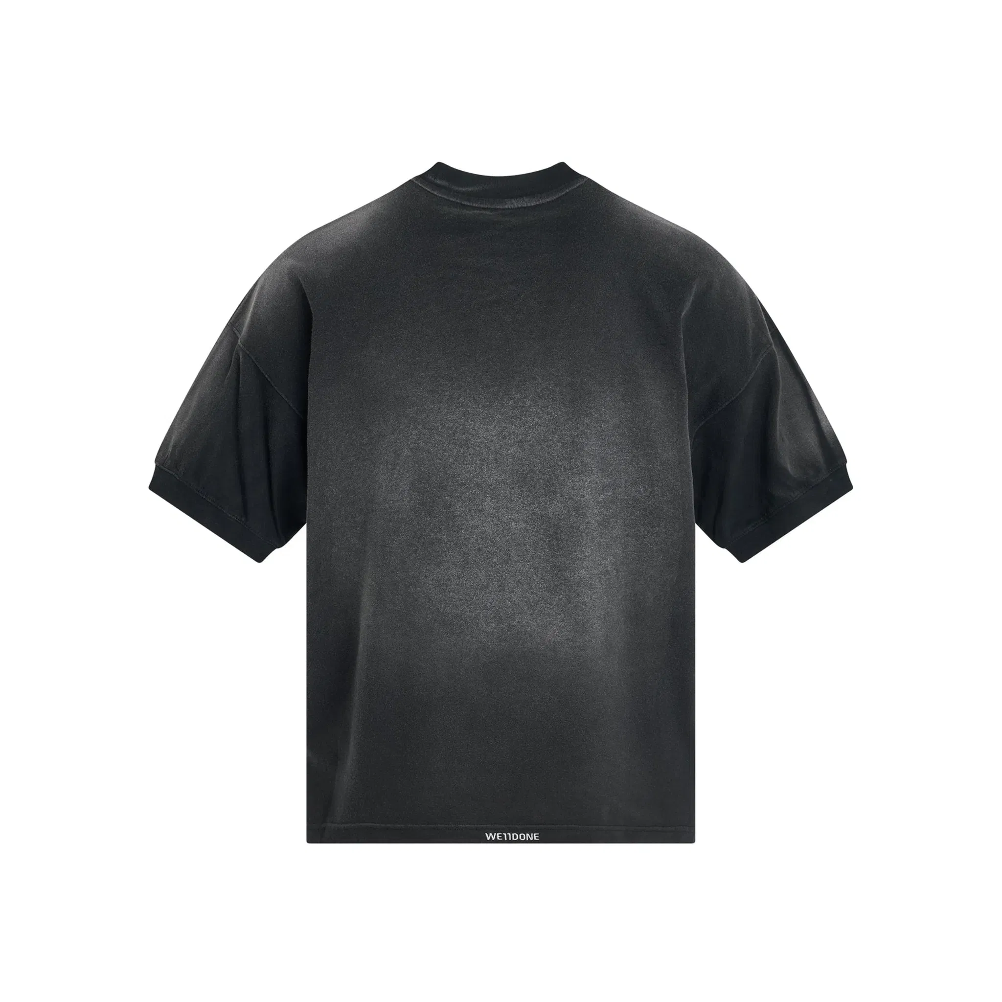 WE11DONE Washed Ribbed Tee Black (SS24)