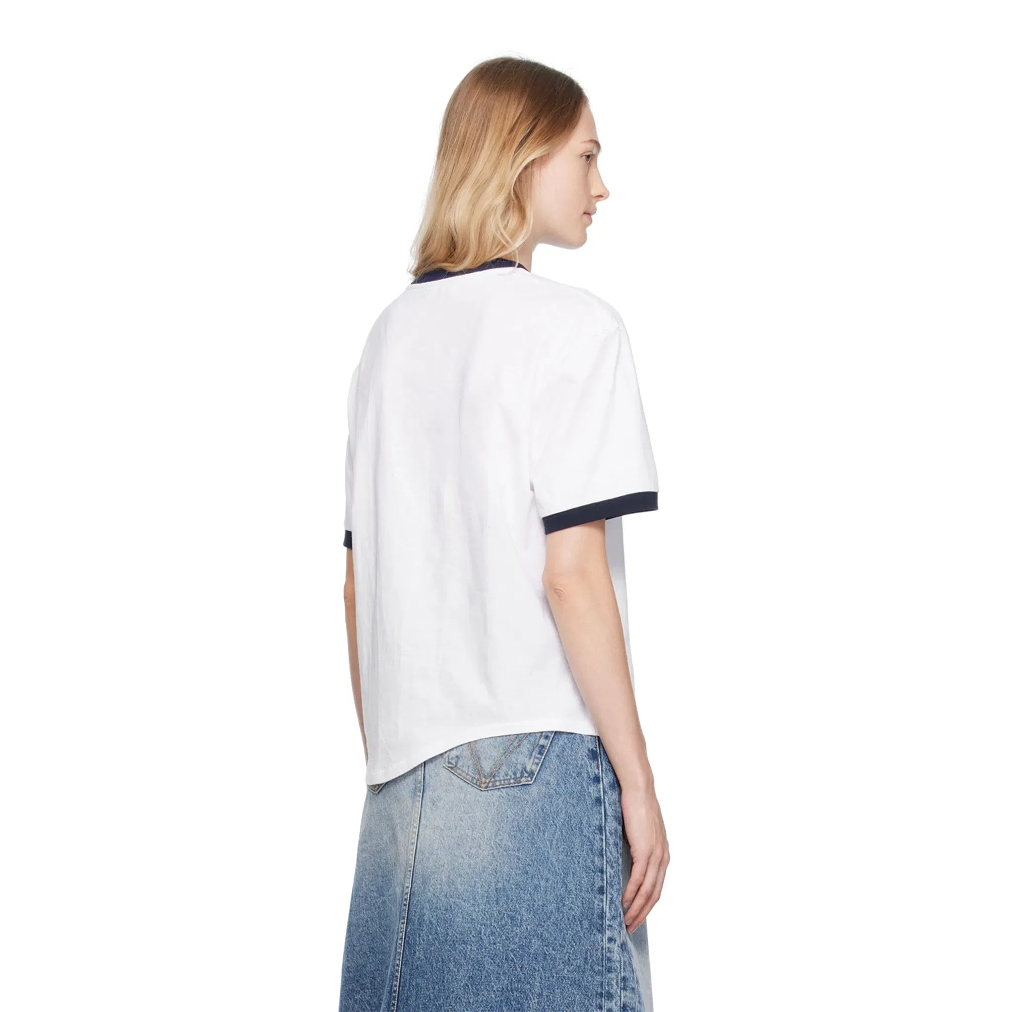 WE11DONE Colour Logo Monster Print Ringer Tee White (SS24)