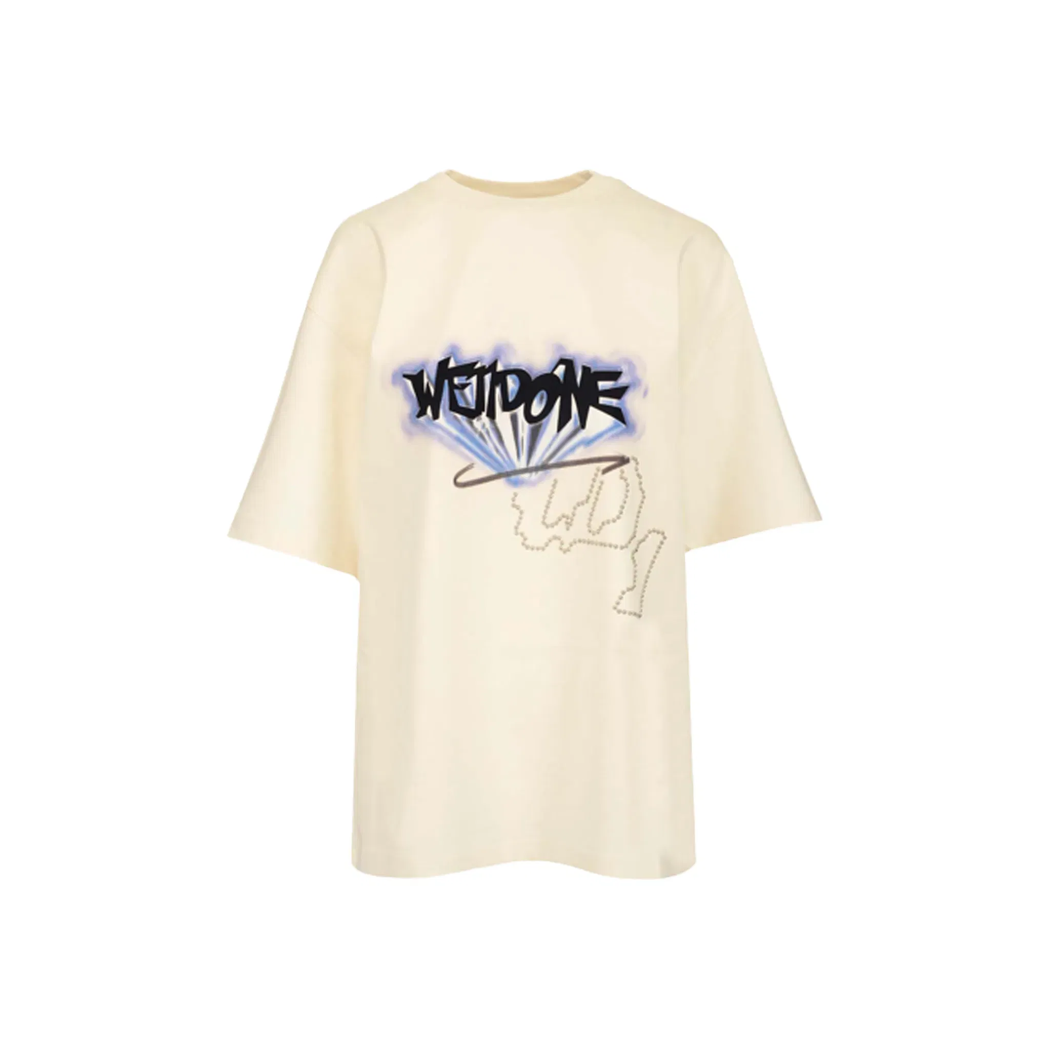 WE11DONE Crystal Logo Tee Ivory (SS24)