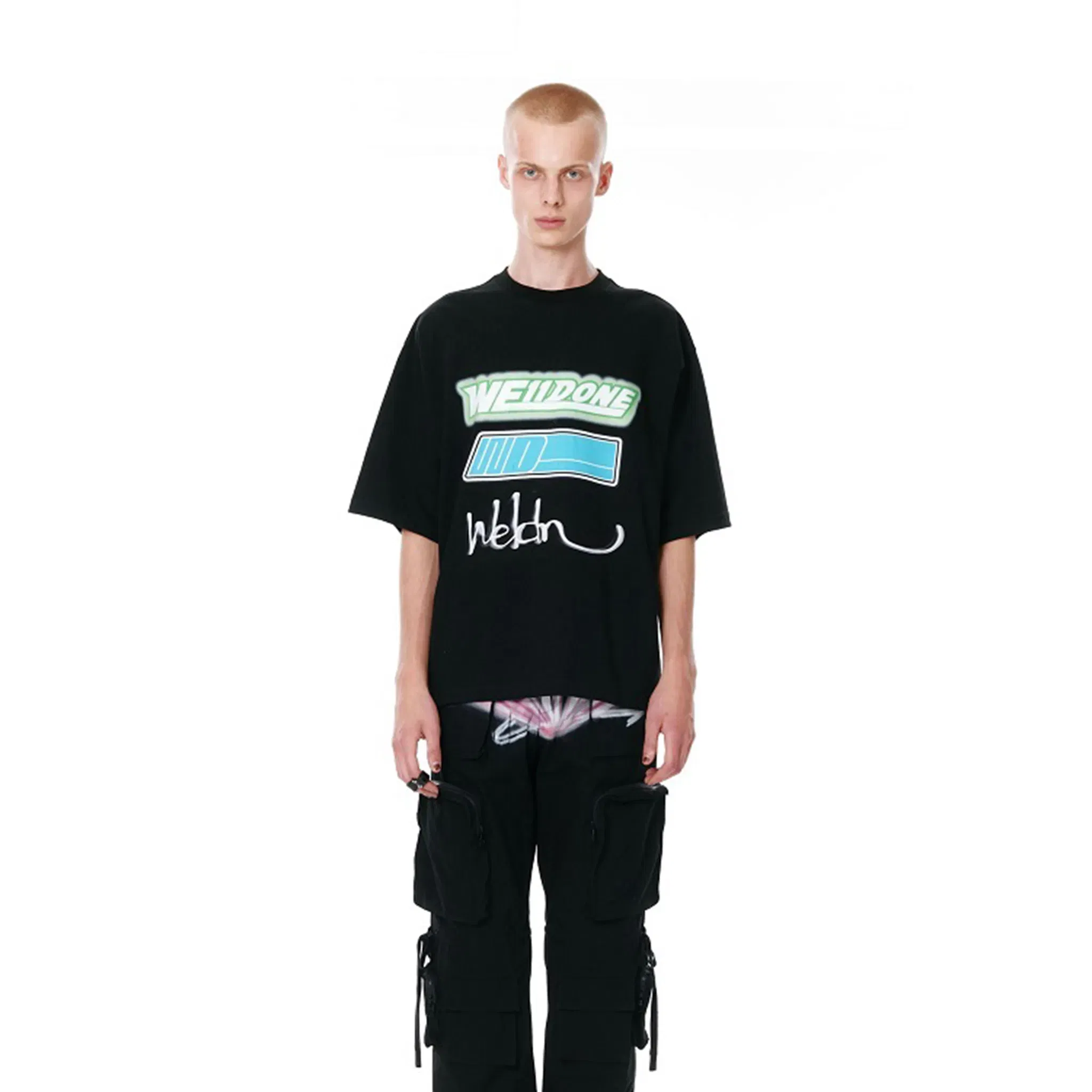 WE11DONE 3-New Logo Tee Black (SS24)