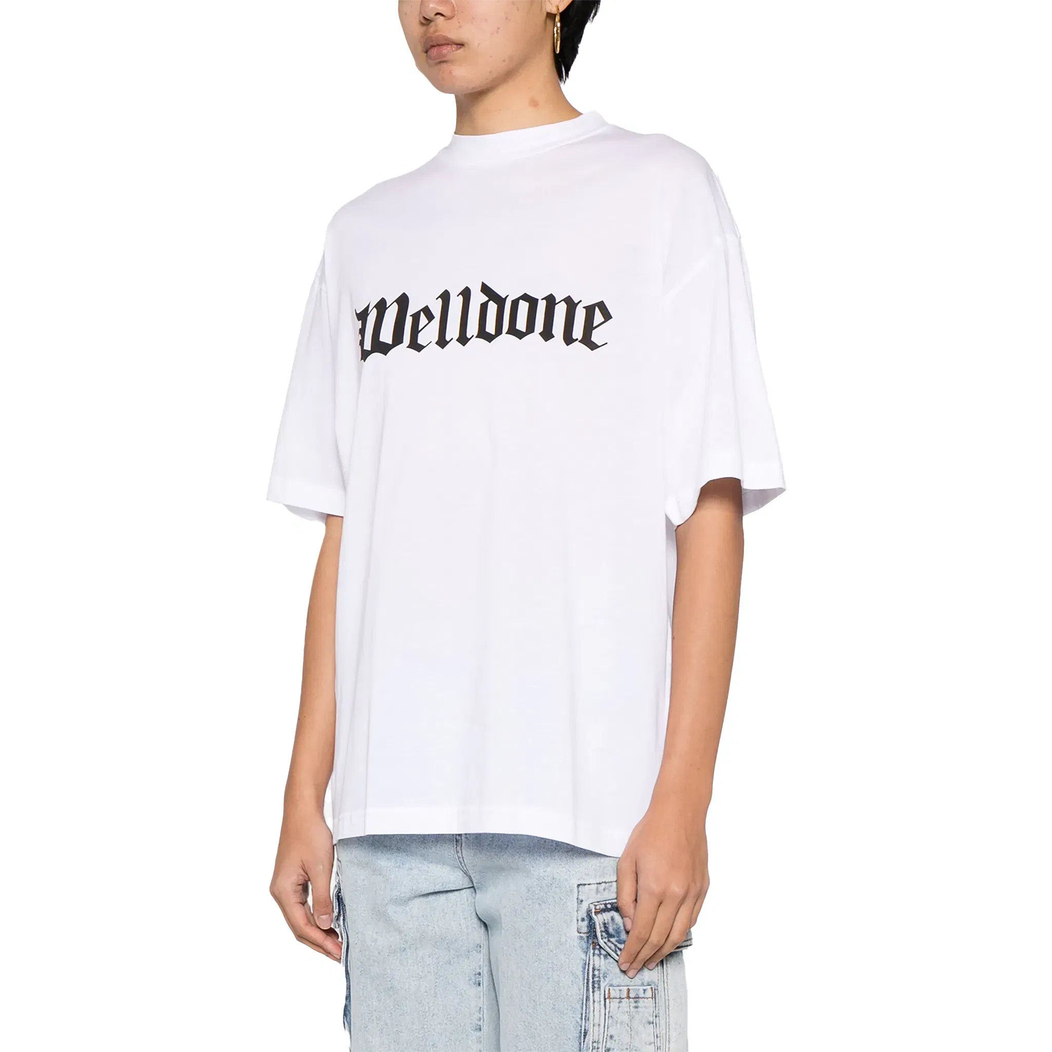 WE11DONE Gothic Logo Tee White (SS24)
